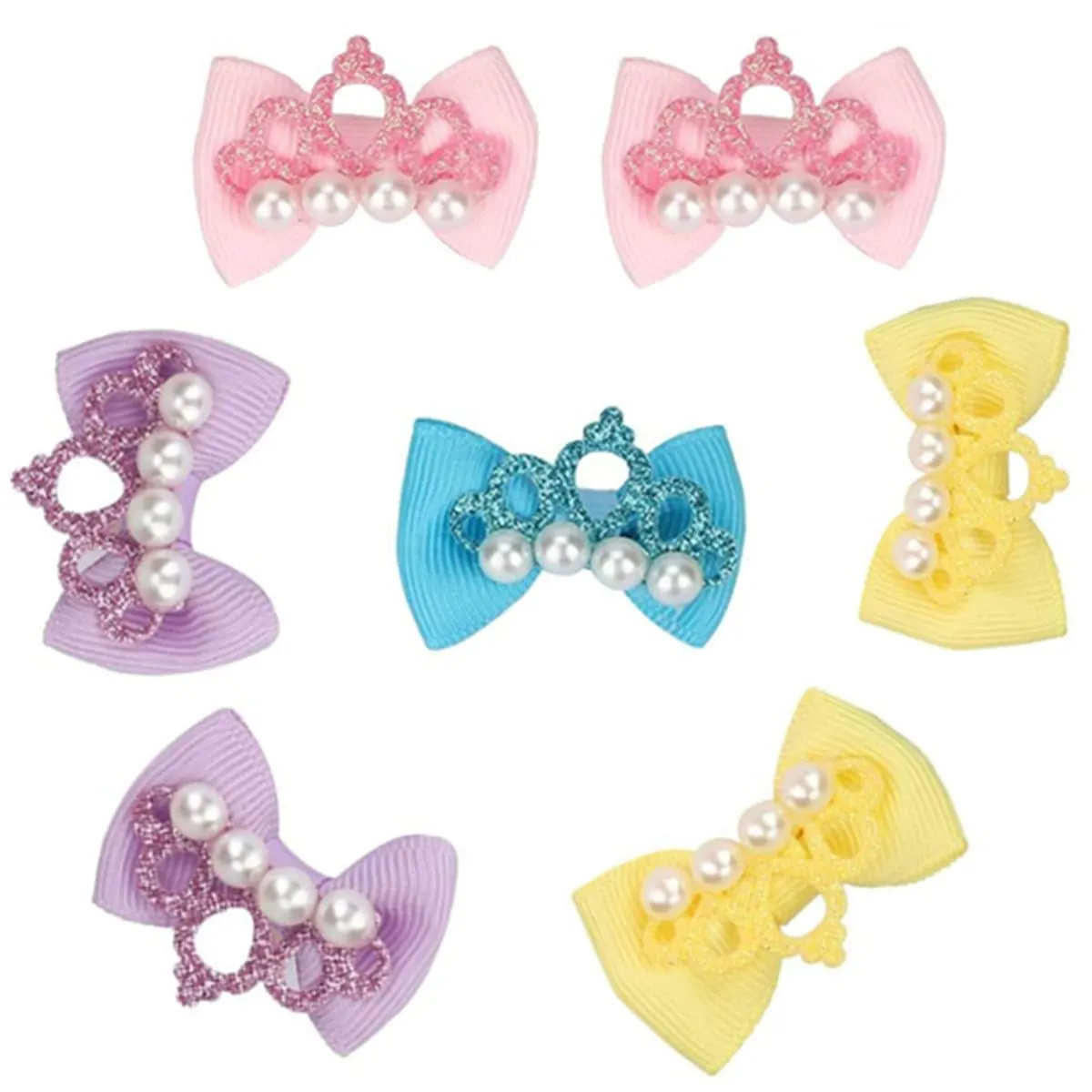 20 Pcs Pet Crown Decoration, Pet Hair Bows