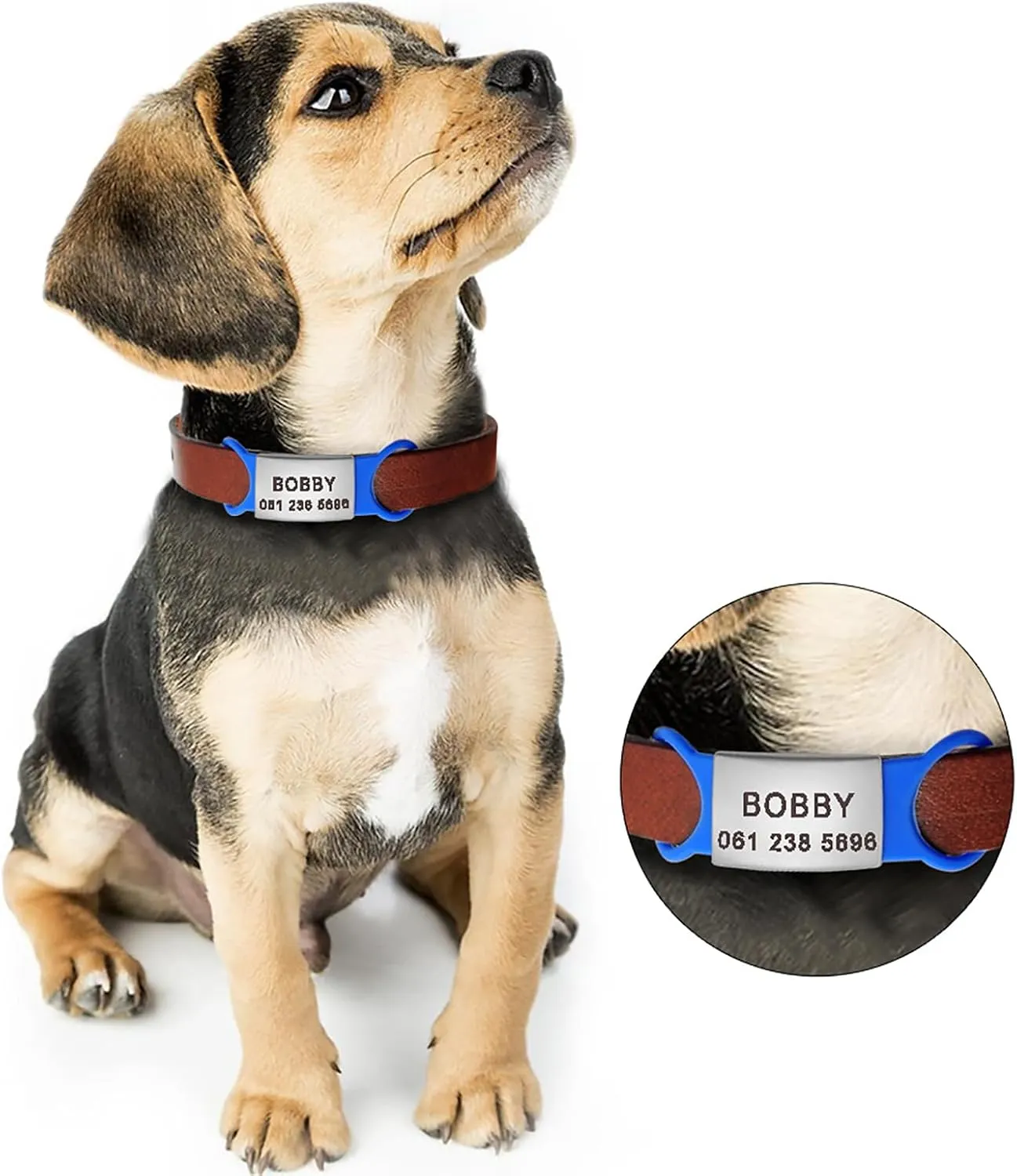 21 Pcs Blank Slide On Silent Pet ID Tags, Blank S/M/L Quiet Chew-Proof Dog Cat Collar Tag, Stainless Steel Silicone Dog Cat Pet Name Tag (S, Black)