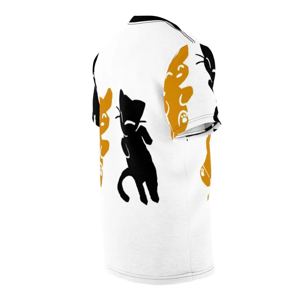 Adorable Cat and Dog Graphic T-shirt for Pet Lovers