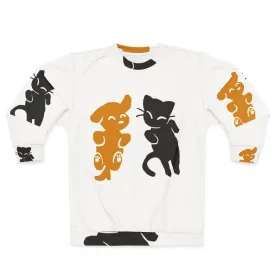 Adorable Cat and Dog Themed Sweatshirt for Pet Lovers