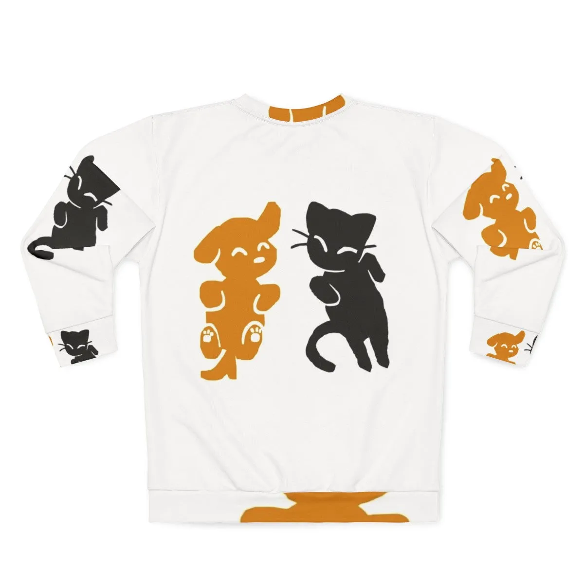 Adorable Cat and Dog Themed Sweatshirt for Pet Lovers