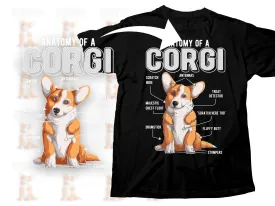 Anatomy Of A Corgi Funny Cute Graphic Design Png Digital Download