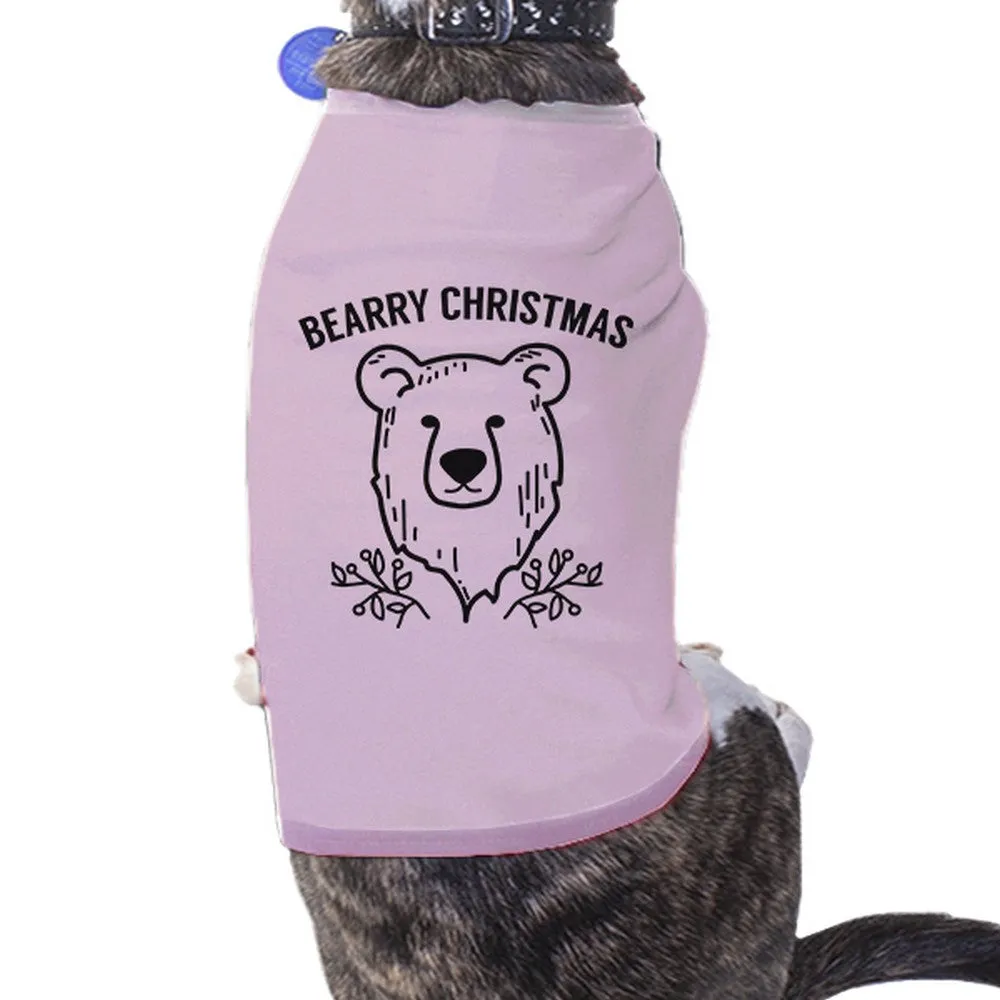 Bearry Christmas Bear Pets Pink Shirt
