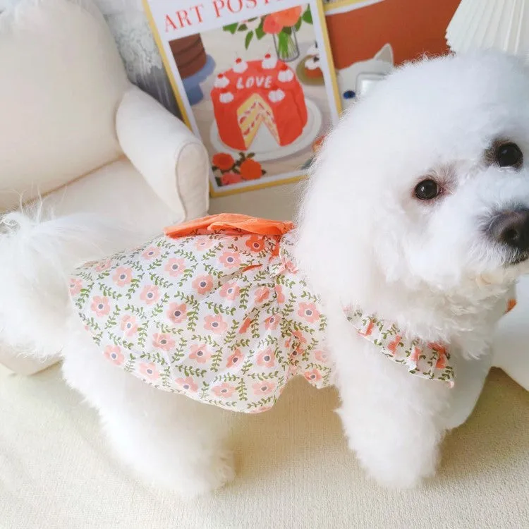 Big Bow Flower Pet Dress