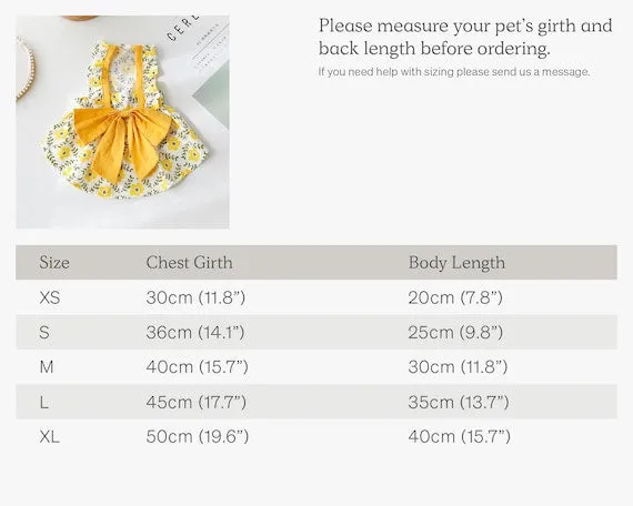 Big Bow Flower Pet Dress