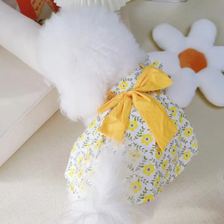 Big Bow Flower Pet Dress