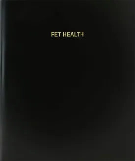 BookFactory Pet Health Log Book/Journal/Logbook - 120 Page, 8.5''x11'', Black Hardbound (XLog-120-7CS-A-L-Black(Pet Health Log Book))