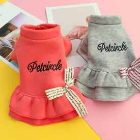 Bow Letter Print Pet Dress