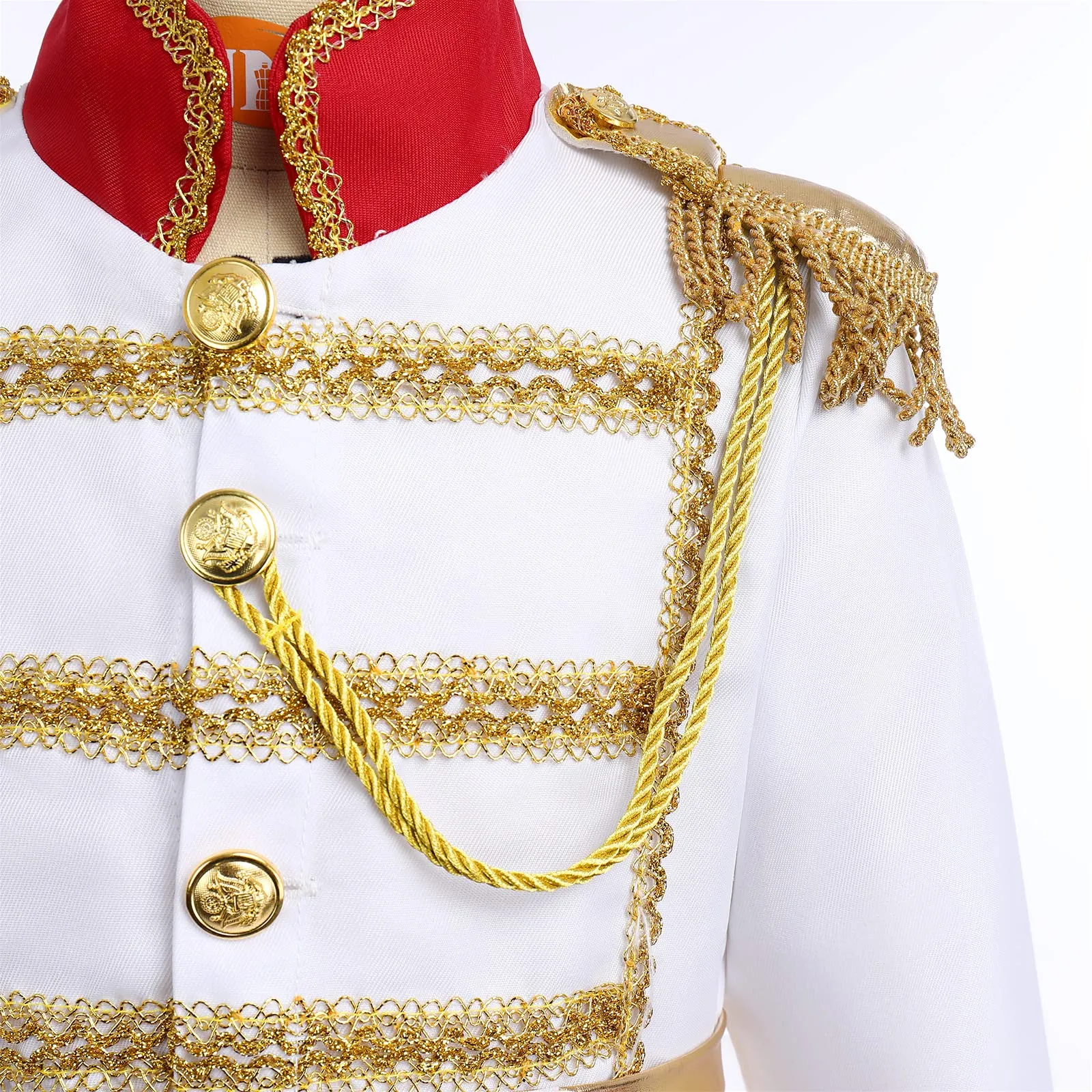 Boys Prince Charming Costume Medieval Royal Prince Outfit Prince Dress Up Costume for Toddler Kids Boys Halloween Christmas Birthday Party Cosplay Prince Costumes with King Crown Red 4PCS 3-4 Years