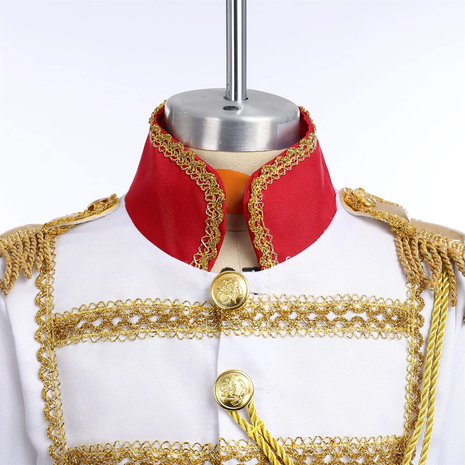 Boys Prince Charming Costume Medieval Royal Prince Outfit Prince Dress Up Costume for Toddler Kids Boys Halloween Christmas Birthday Party Cosplay Prince Costumes with King Crown Red 4PCS 3-4 Years