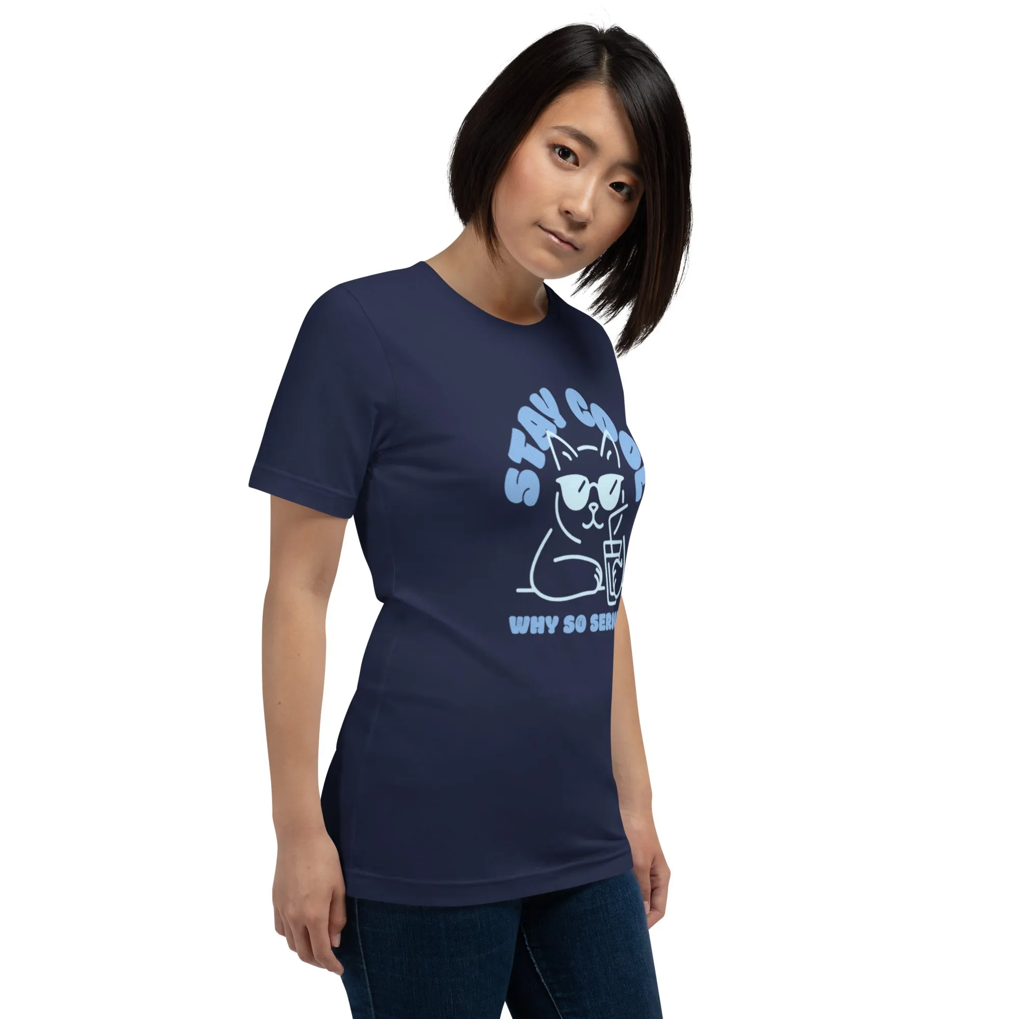 Chill Cat T-Shirt | Funny 'Why So Serious?' Cool Cat Graphic for Pet Lovers & Casual Wear