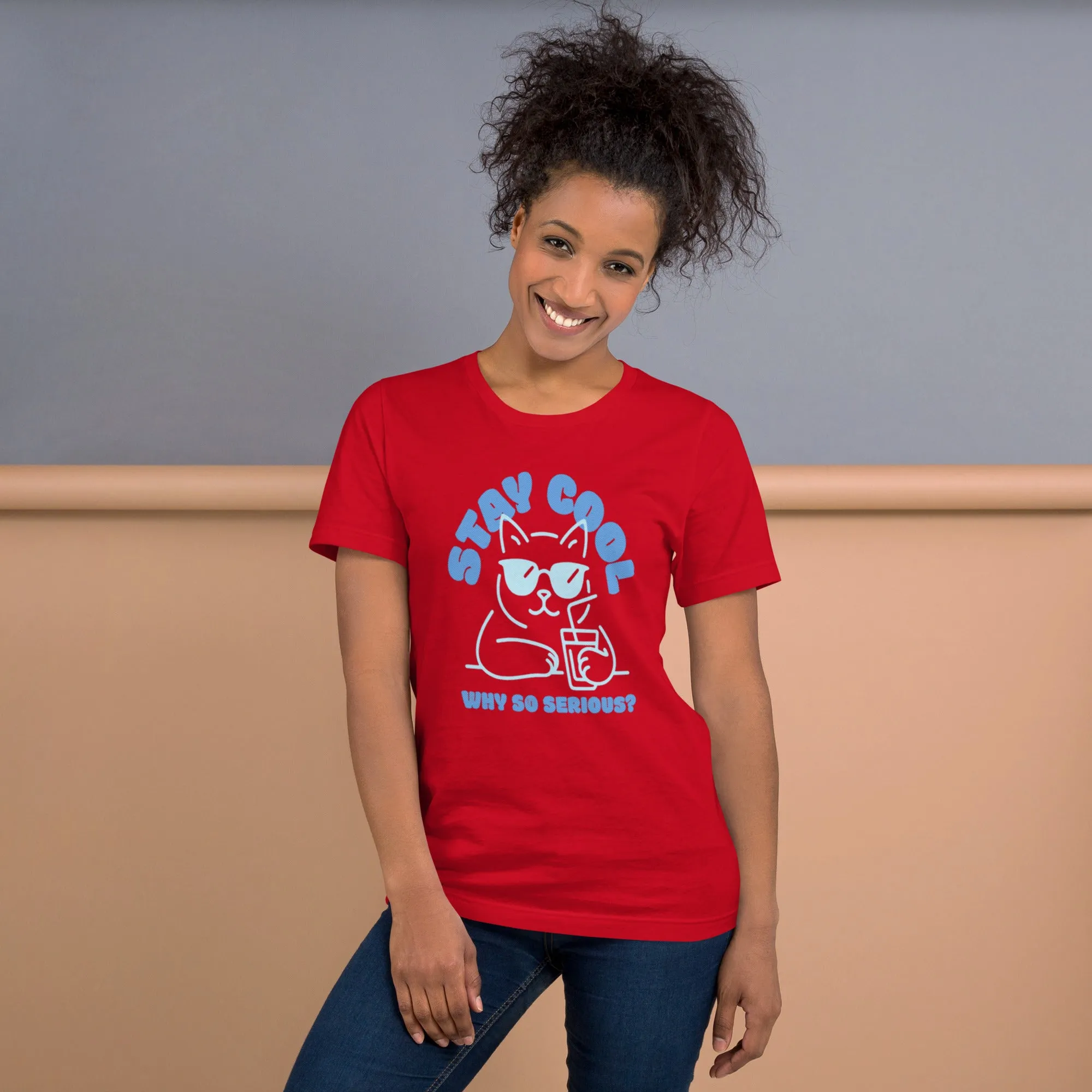 Chill Cat T-Shirt | Funny 'Why So Serious?' Cool Cat Graphic for Pet Lovers & Casual Wear