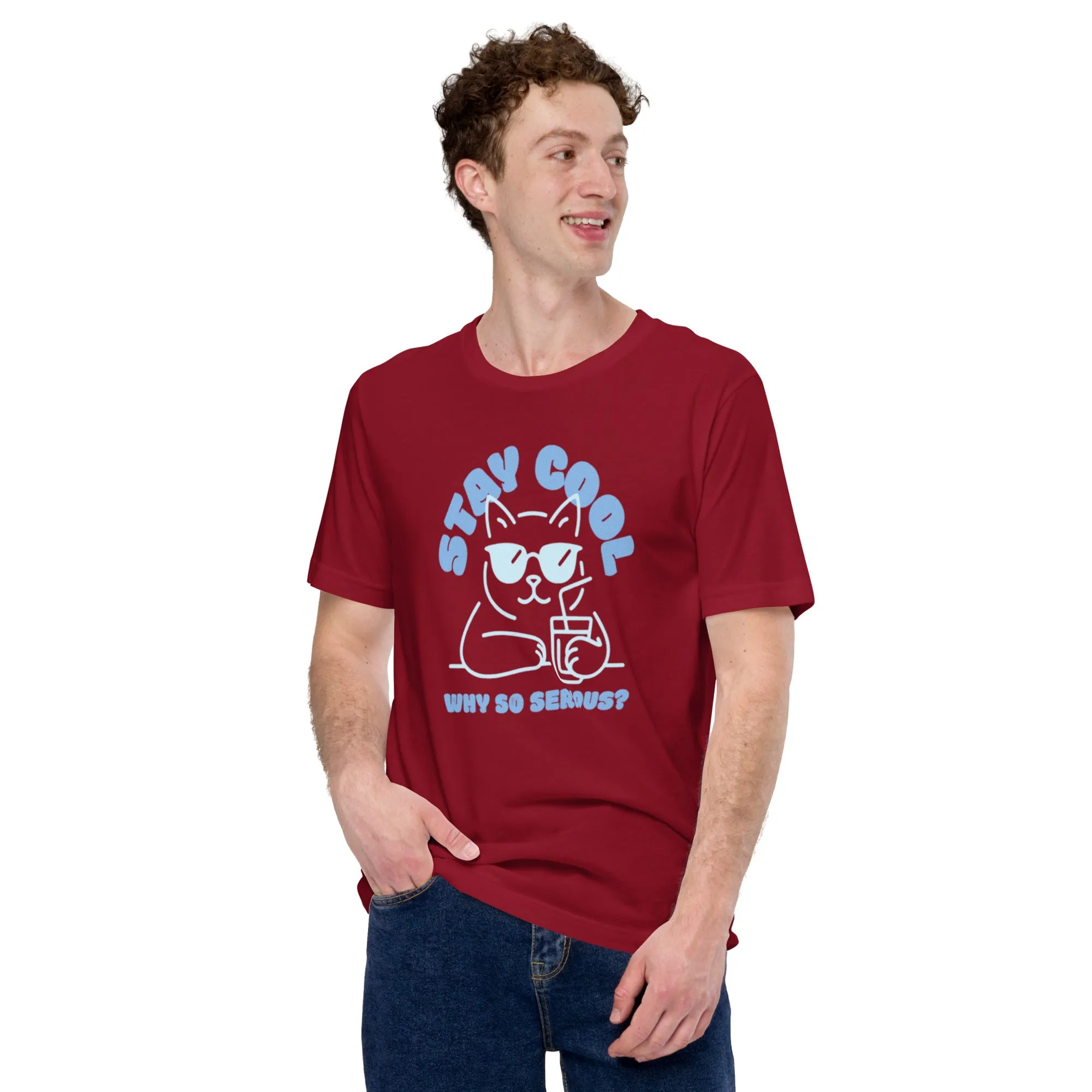 Chill Cat T-Shirt | Funny 'Why So Serious?' Cool Cat Graphic for Pet Lovers & Casual Wear
