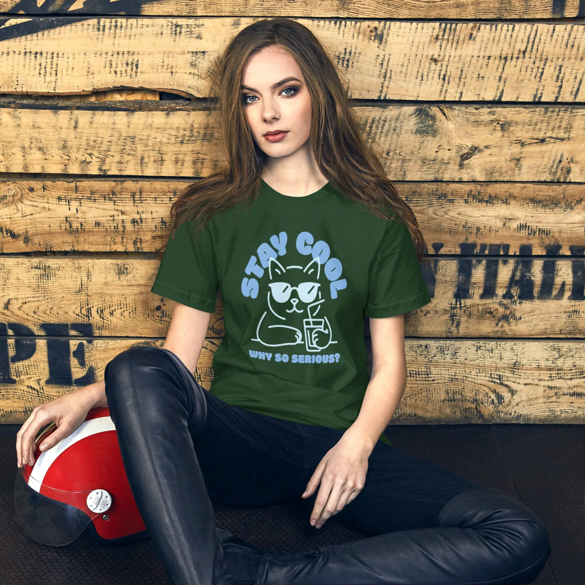 Chill Cat T-Shirt | Funny 'Why So Serious?' Cool Cat Graphic for Pet Lovers & Casual Wear