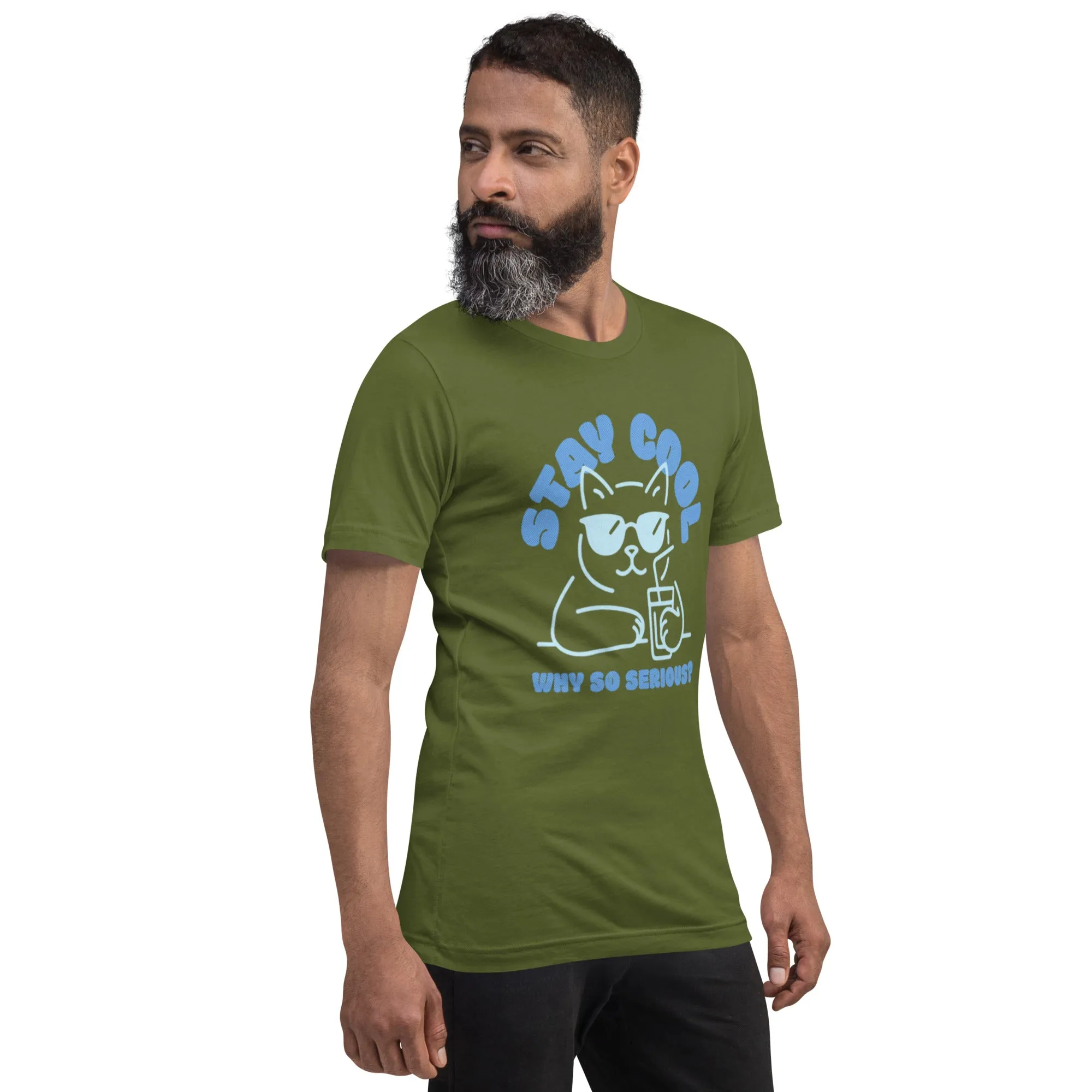 Chill Cat T-Shirt | Funny 'Why So Serious?' Cool Cat Graphic for Pet Lovers & Casual Wear