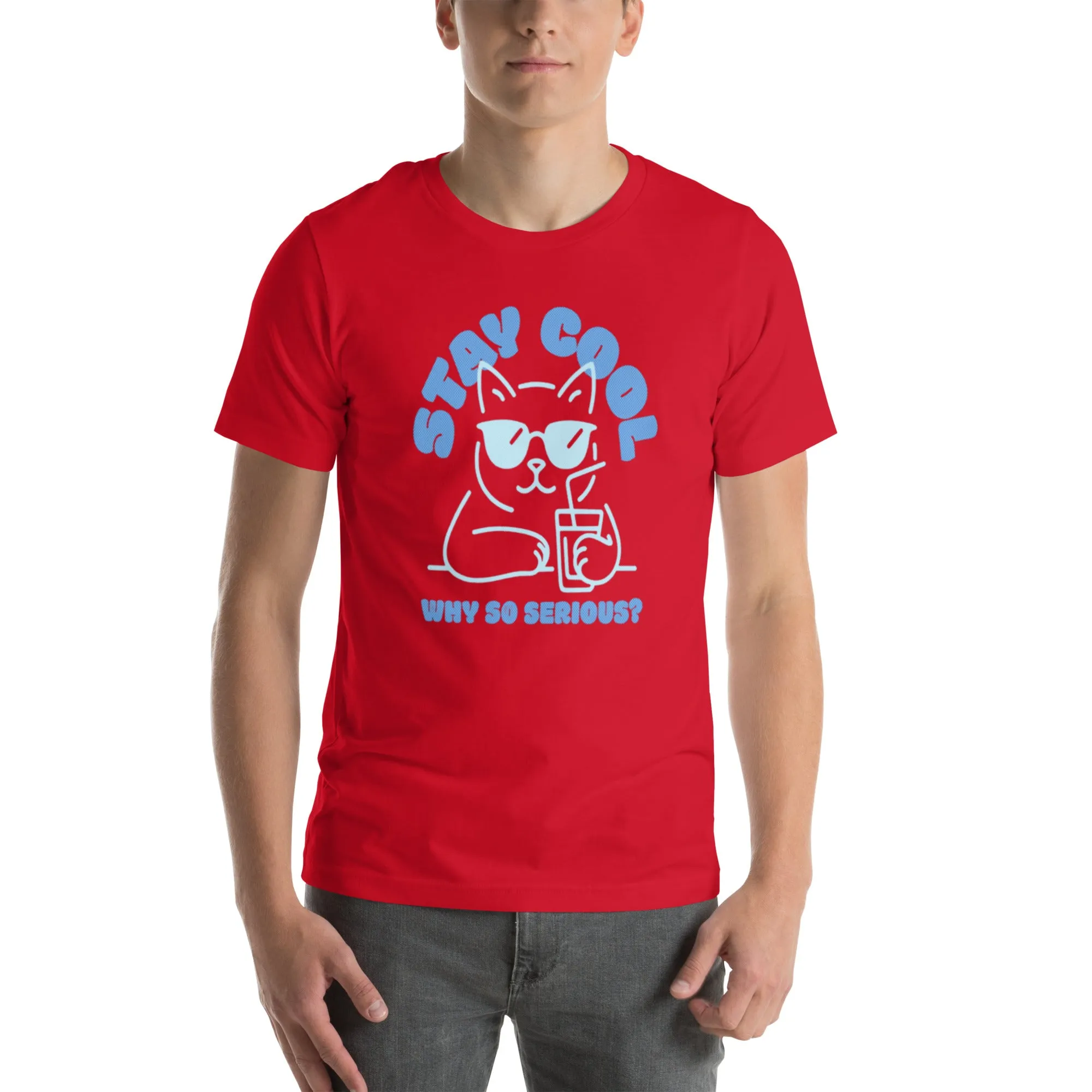 Chill Cat T-Shirt | Funny 'Why So Serious?' Cool Cat Graphic for Pet Lovers & Casual Wear
