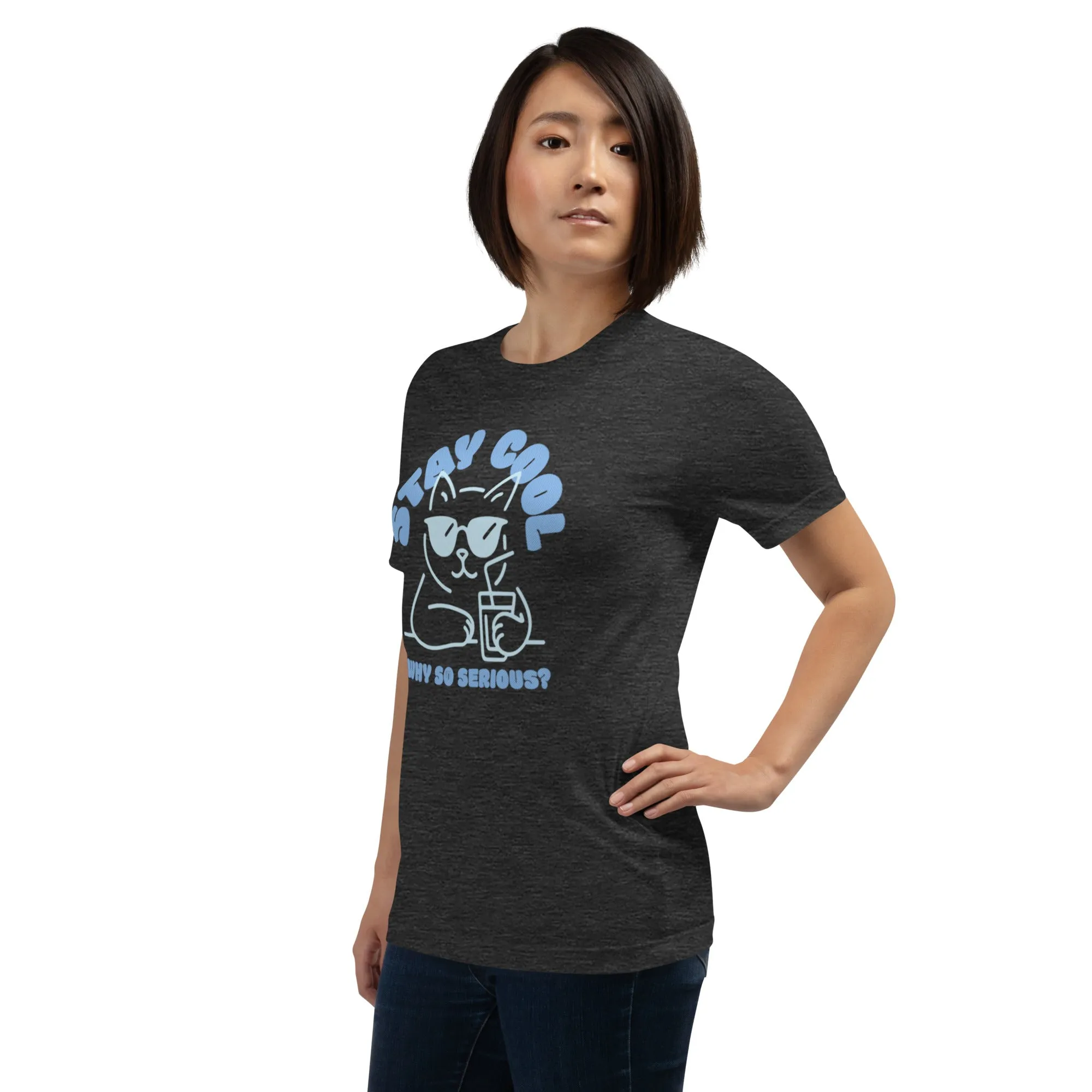 Chill Cat T-Shirt | Funny 'Why So Serious?' Cool Cat Graphic for Pet Lovers & Casual Wear