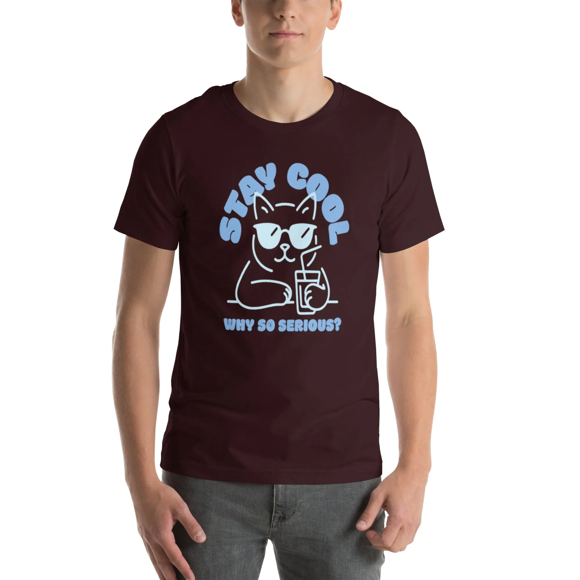 Chill Cat T-Shirt | Funny 'Why So Serious?' Cool Cat Graphic for Pet Lovers & Casual Wear