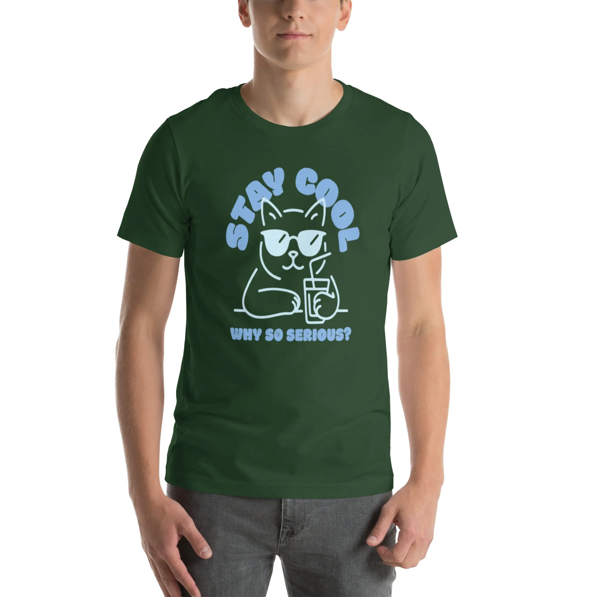 Chill Cat T-Shirt | Funny 'Why So Serious?' Cool Cat Graphic for Pet Lovers & Casual Wear