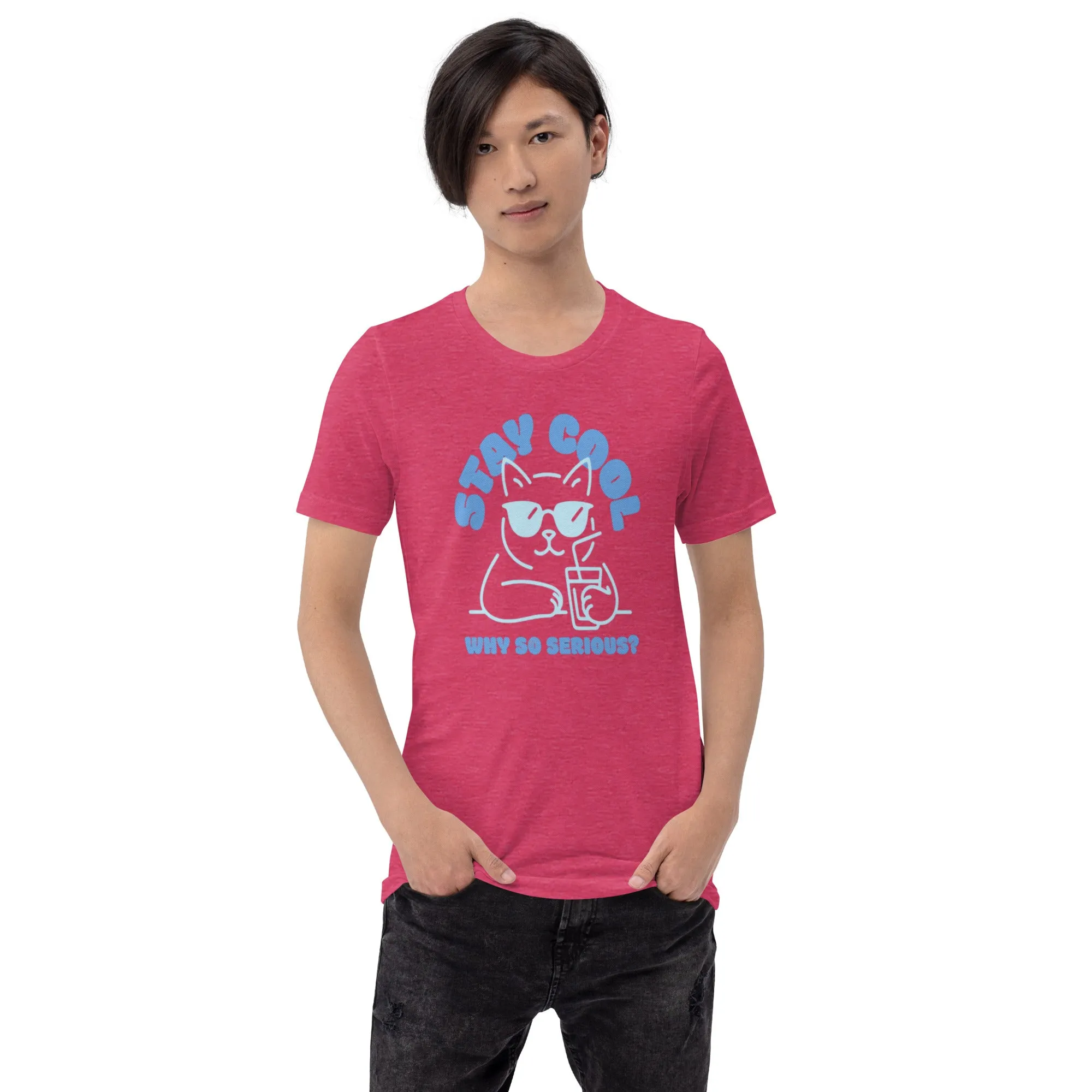 Chill Cat T-Shirt | Funny 'Why So Serious?' Cool Cat Graphic for Pet Lovers & Casual Wear