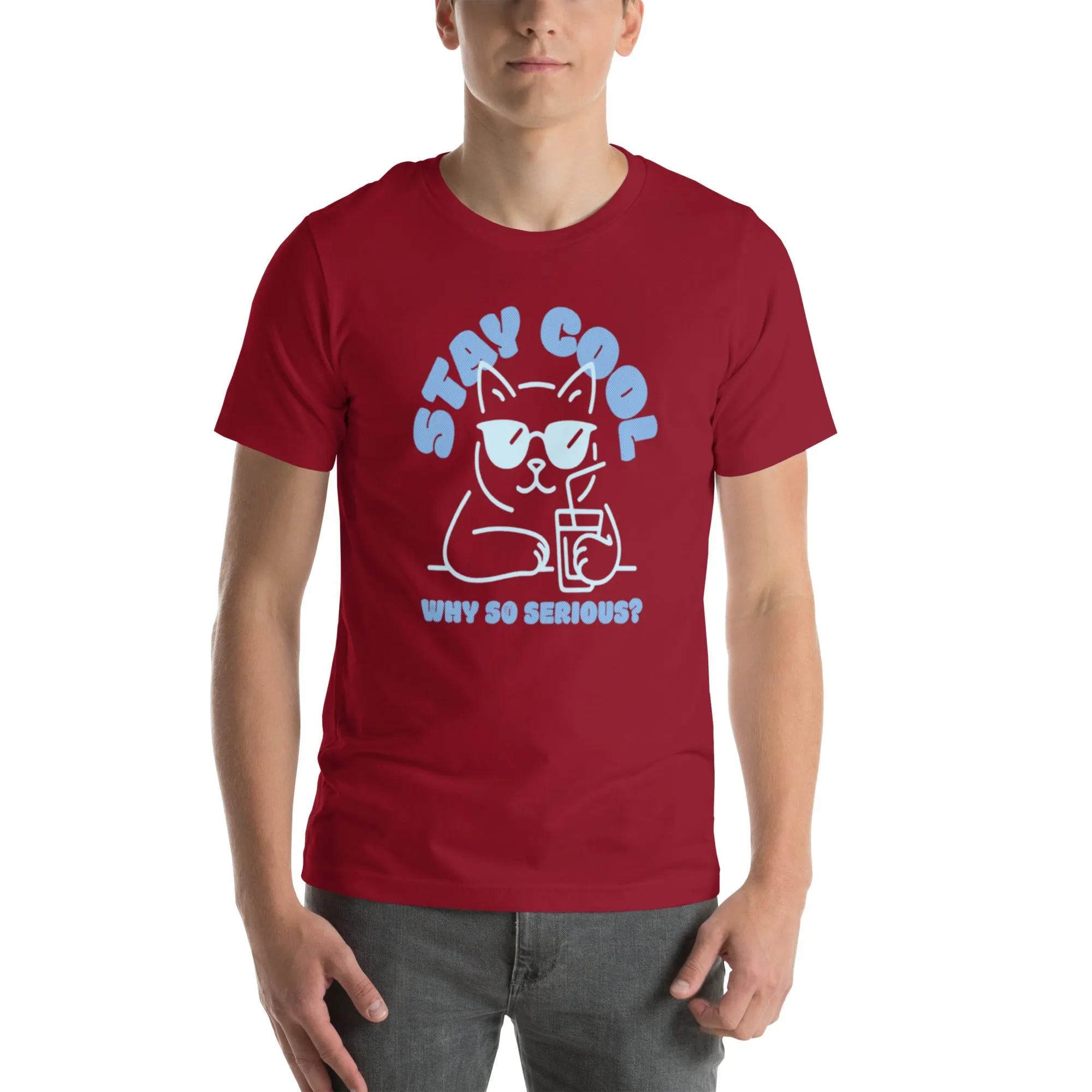 Chill Cat T-Shirt | Funny 'Why So Serious?' Cool Cat Graphic for Pet Lovers & Casual Wear