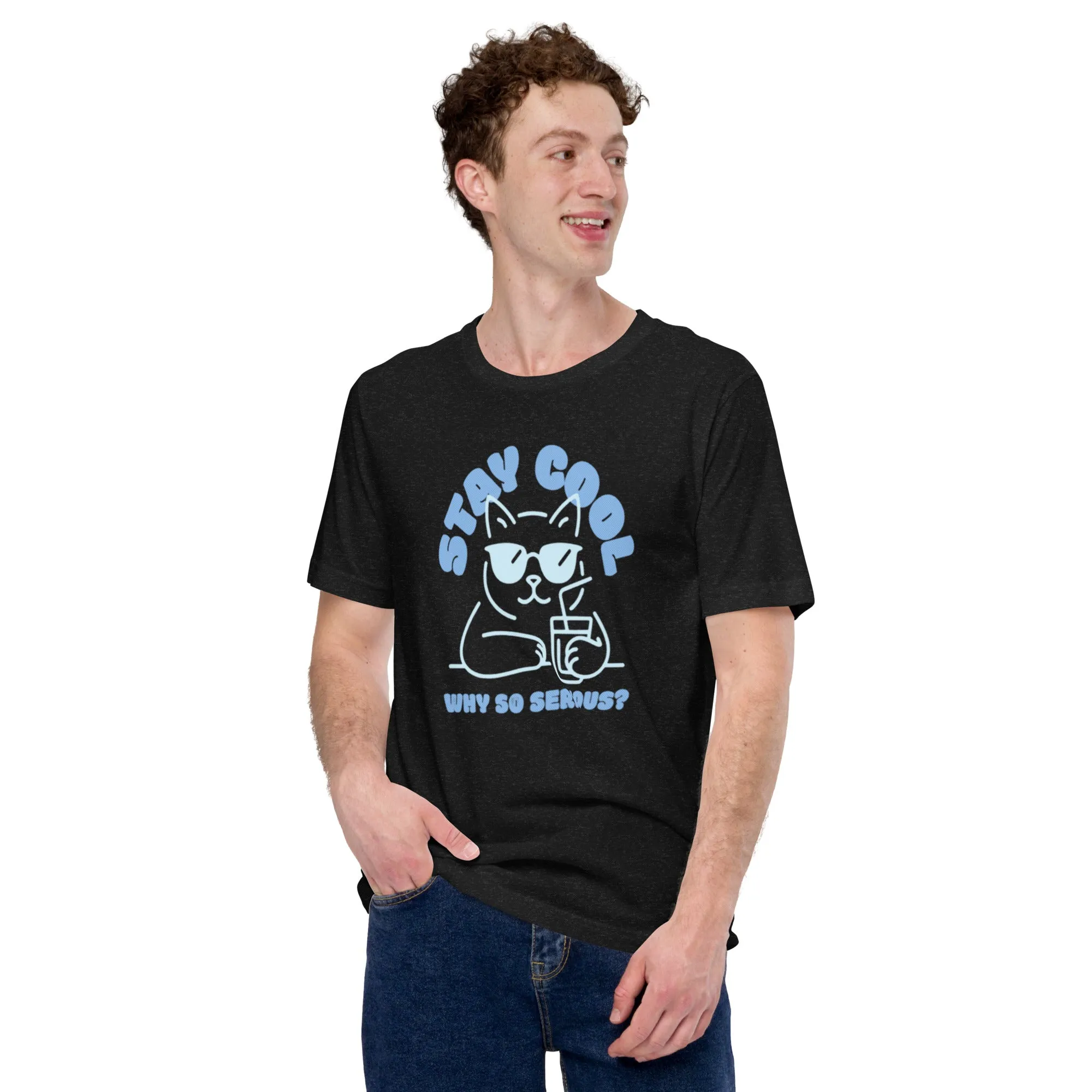 Chill Cat T-Shirt | Funny 'Why So Serious?' Cool Cat Graphic for Pet Lovers & Casual Wear