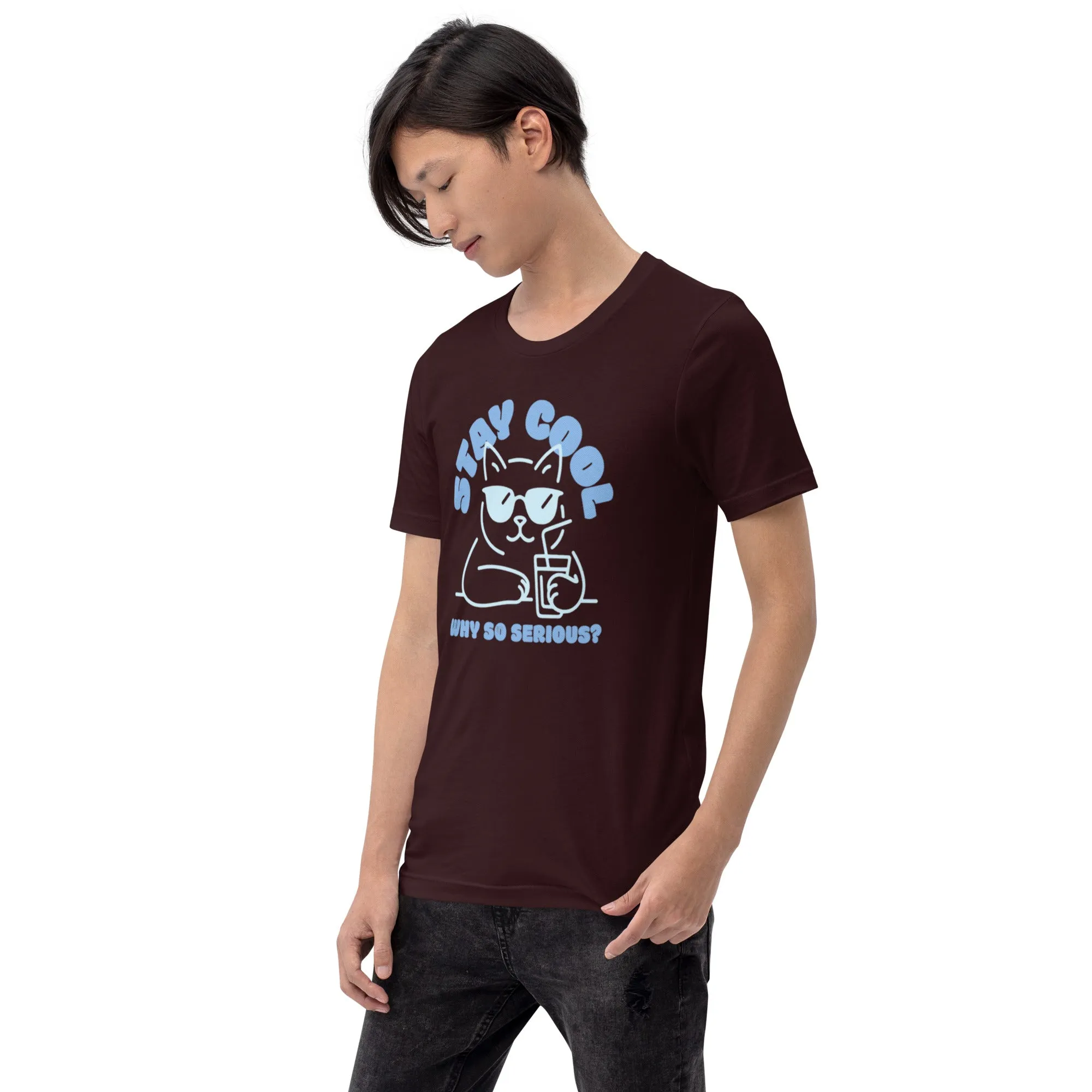 Chill Cat T-Shirt | Funny 'Why So Serious?' Cool Cat Graphic for Pet Lovers & Casual Wear