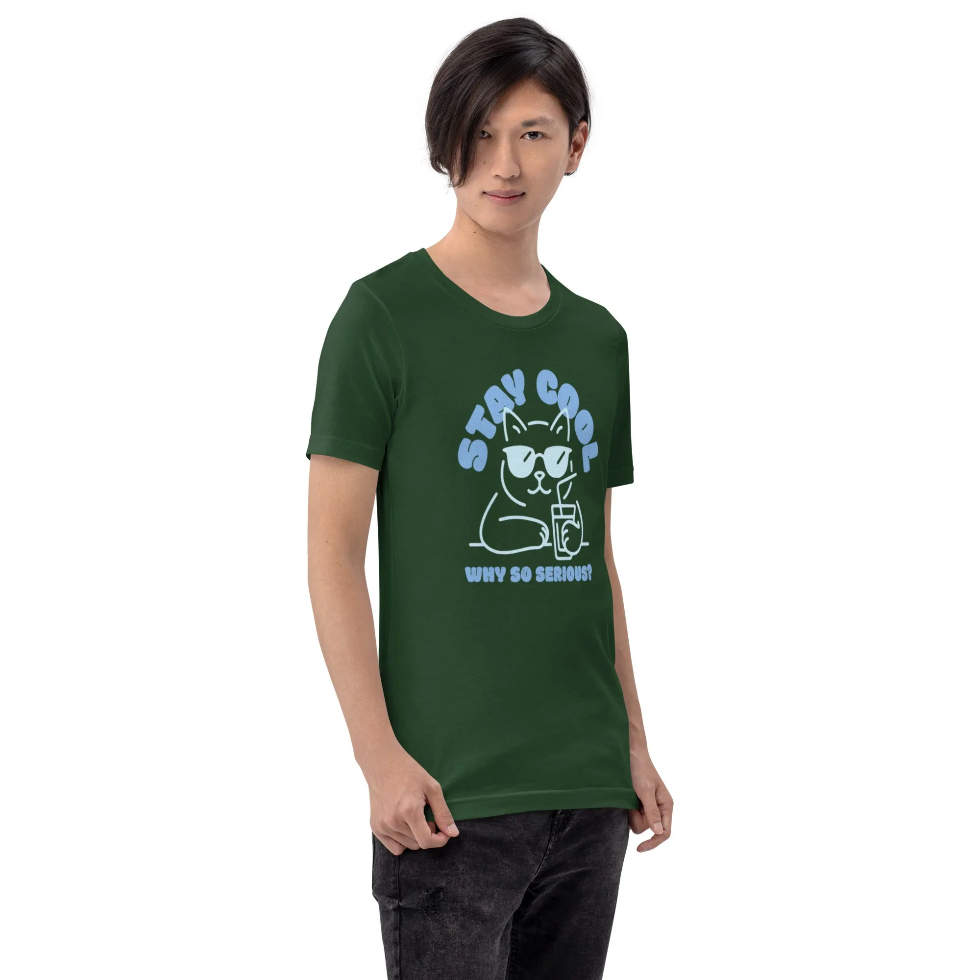 Chill Cat T-Shirt | Funny 'Why So Serious?' Cool Cat Graphic for Pet Lovers & Casual Wear