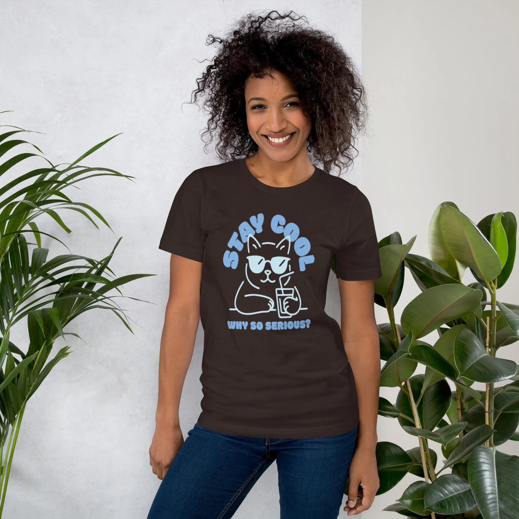 Chill Cat T-Shirt | Funny 'Why So Serious?' Cool Cat Graphic for Pet Lovers & Casual Wear