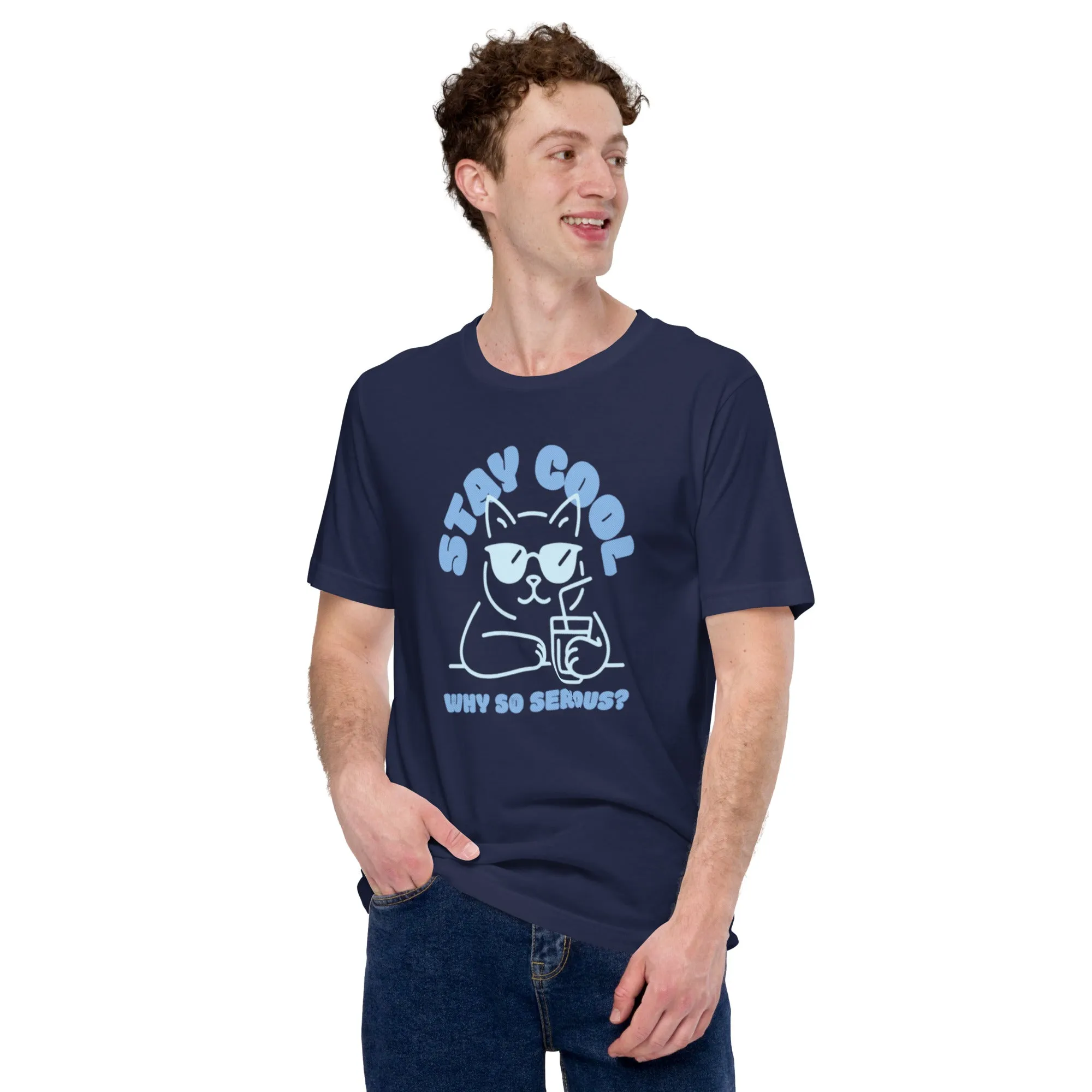 Chill Cat T-Shirt | Funny 'Why So Serious?' Cool Cat Graphic for Pet Lovers & Casual Wear