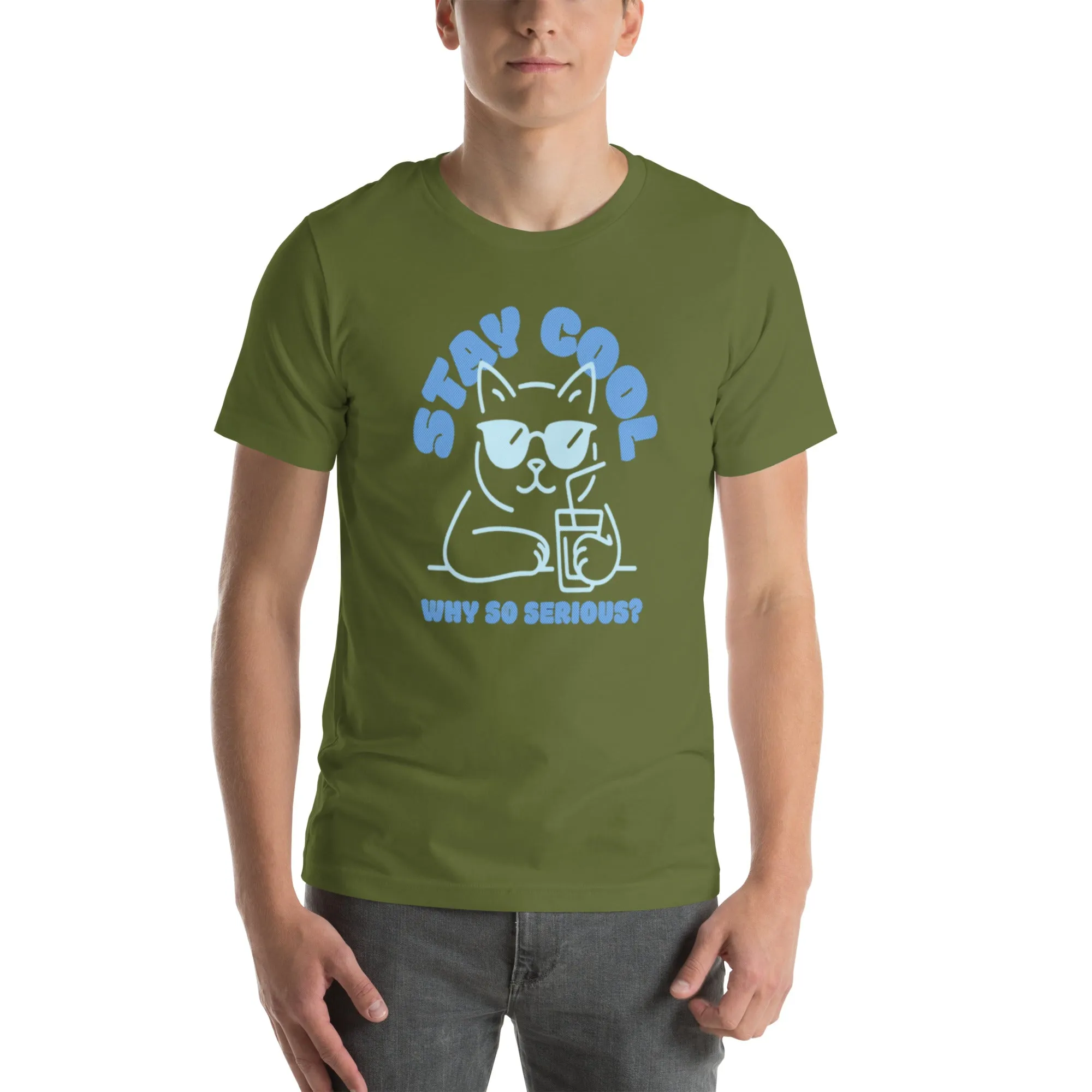 Chill Cat T-Shirt | Funny 'Why So Serious?' Cool Cat Graphic for Pet Lovers & Casual Wear