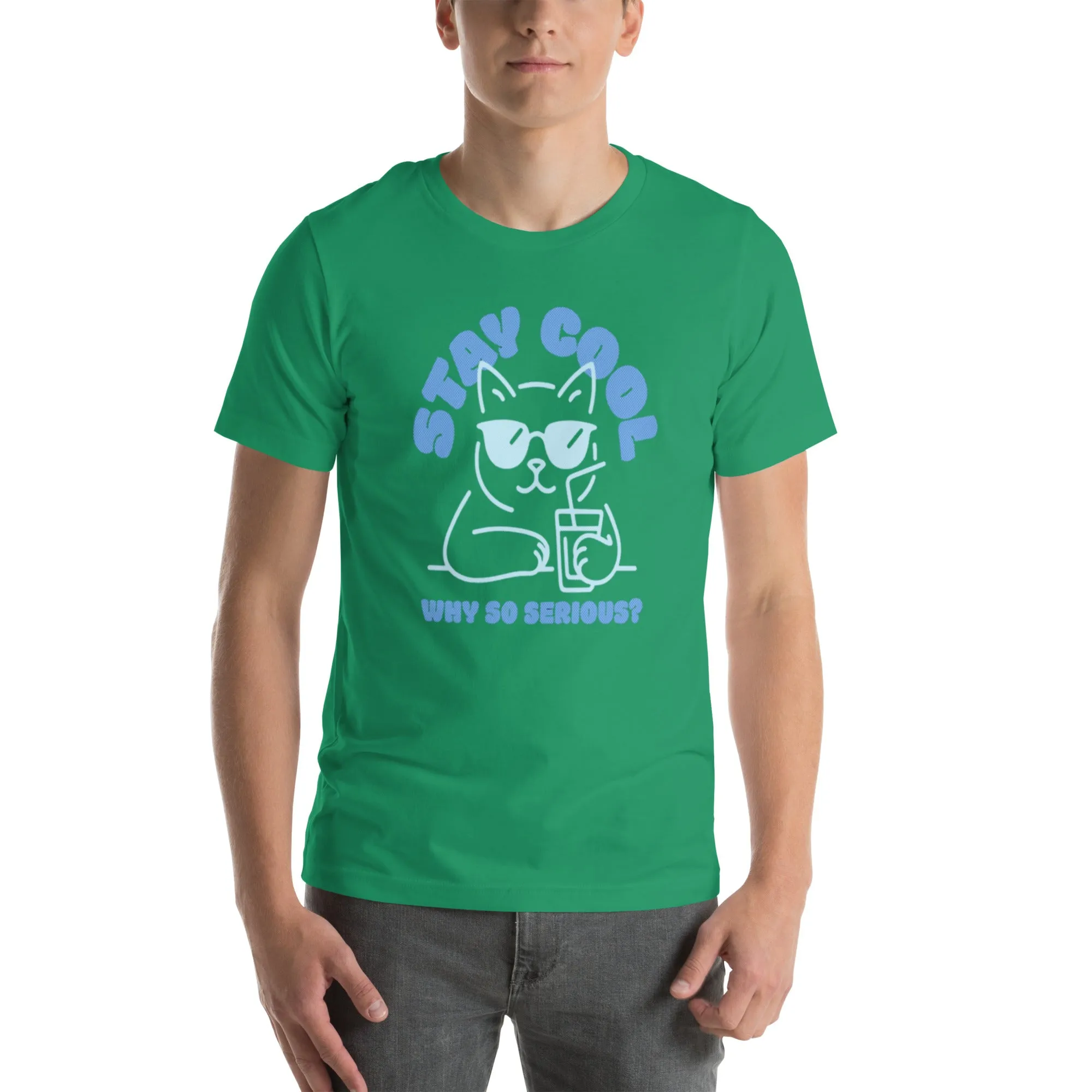 Chill Cat T-Shirt | Funny 'Why So Serious?' Cool Cat Graphic for Pet Lovers & Casual Wear