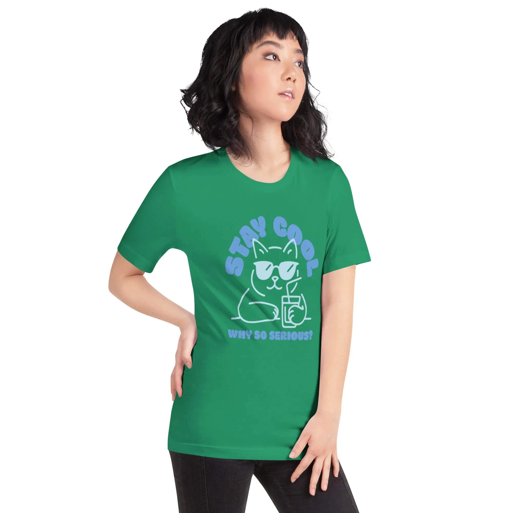 Chill Cat T-Shirt | Funny 'Why So Serious?' Cool Cat Graphic for Pet Lovers & Casual Wear