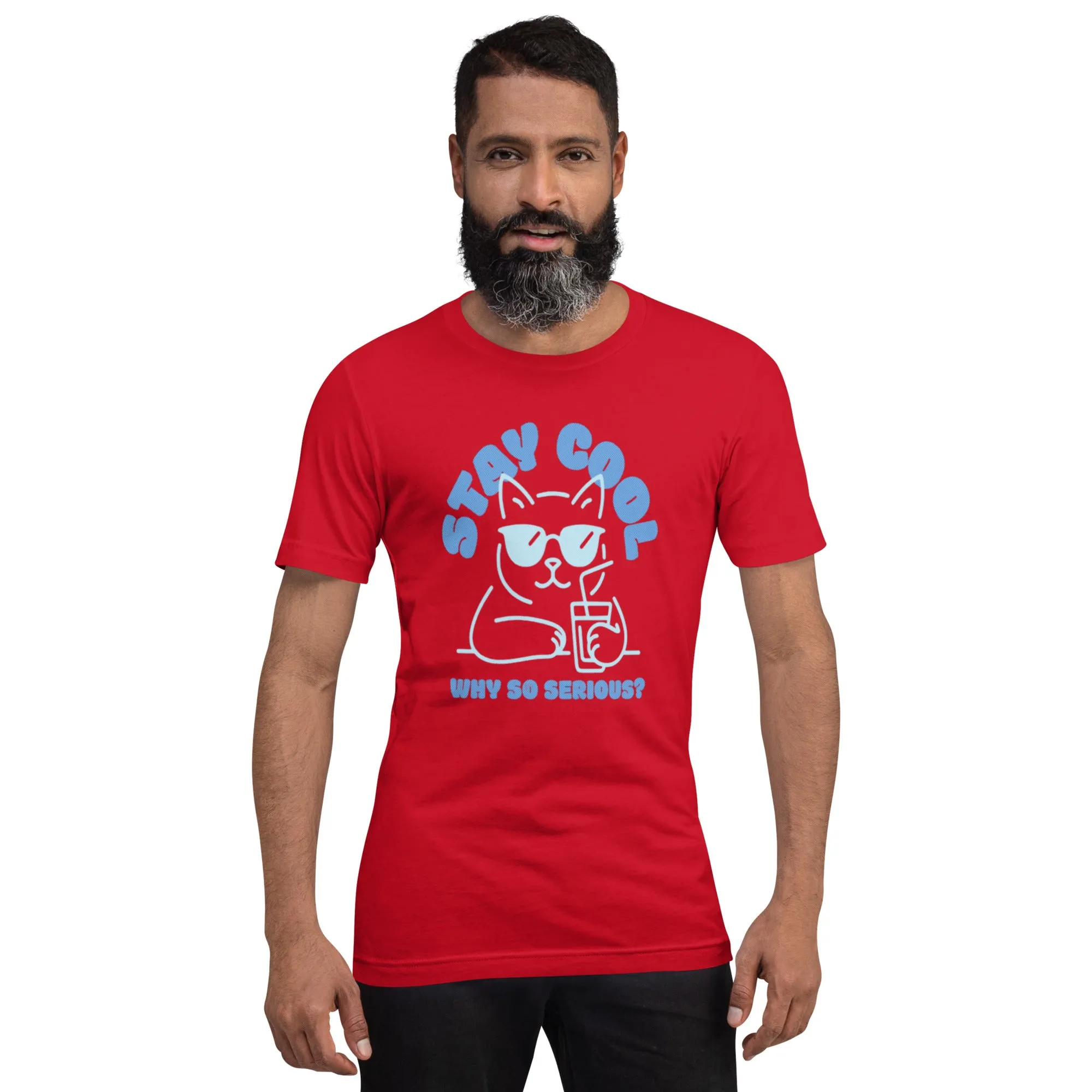 Chill Cat T-Shirt | Funny 'Why So Serious?' Cool Cat Graphic for Pet Lovers & Casual Wear