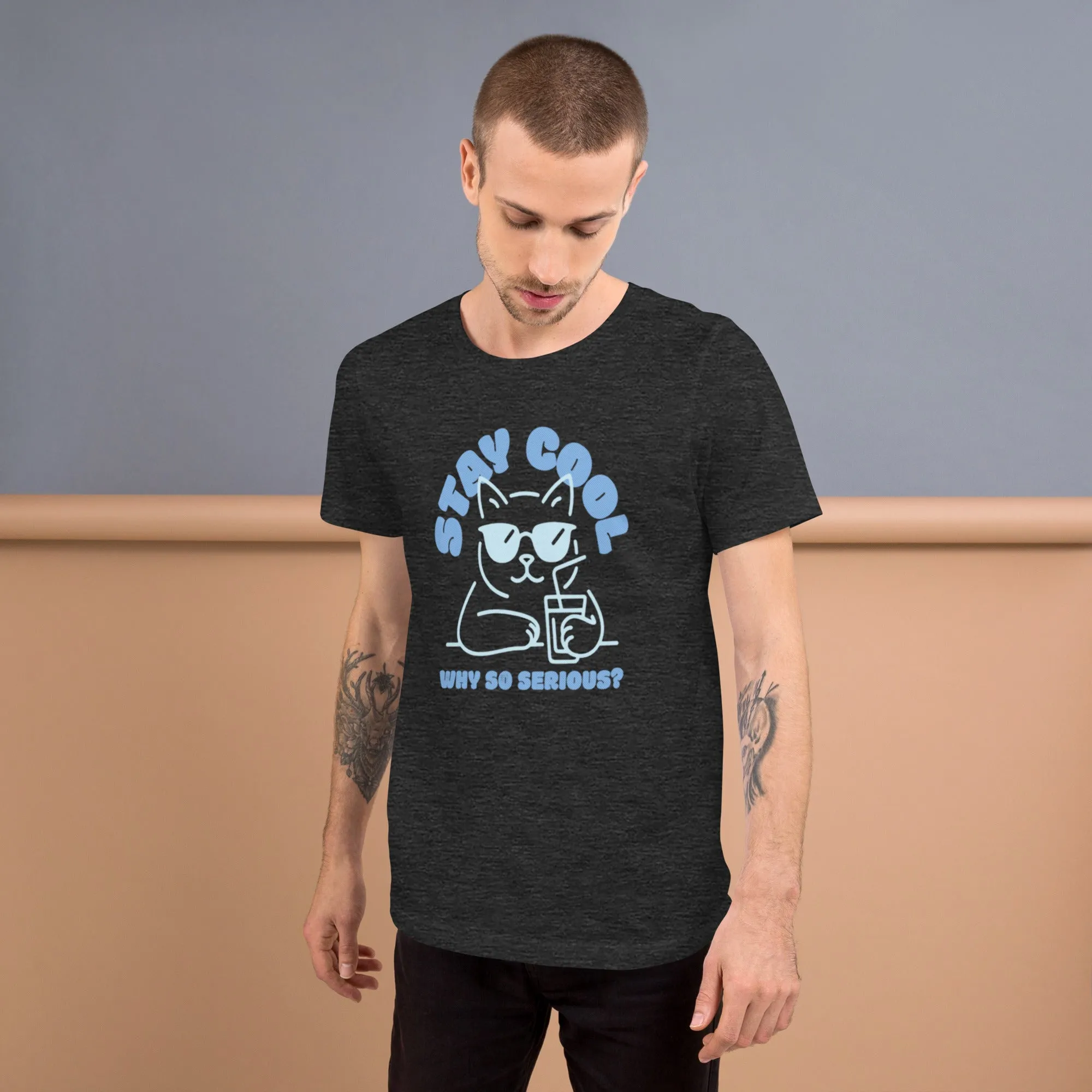 Chill Cat T-Shirt | Funny 'Why So Serious?' Cool Cat Graphic for Pet Lovers & Casual Wear