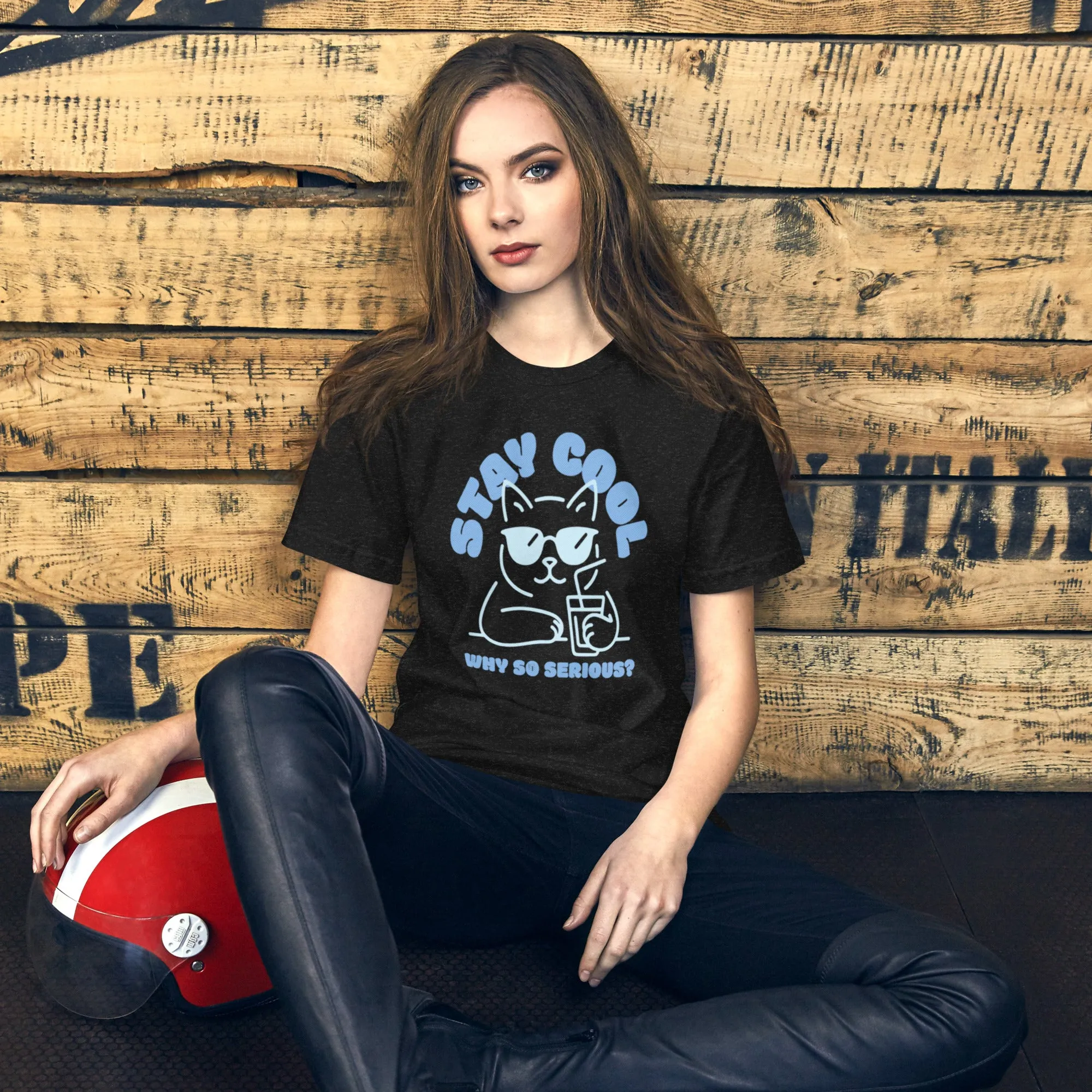 Chill Cat T-Shirt | Funny 'Why So Serious?' Cool Cat Graphic for Pet Lovers & Casual Wear