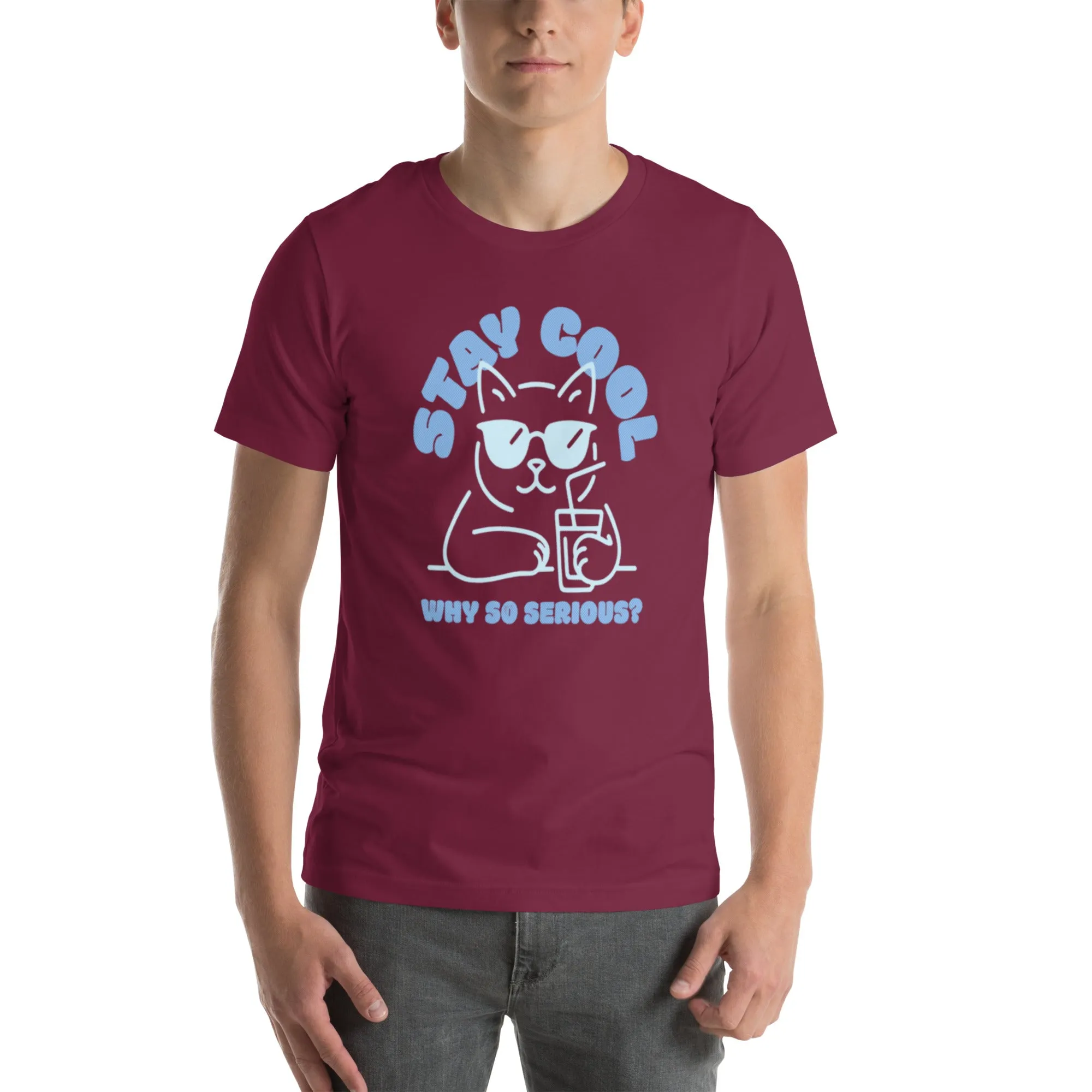 Chill Cat T-Shirt | Funny 'Why So Serious?' Cool Cat Graphic for Pet Lovers & Casual Wear