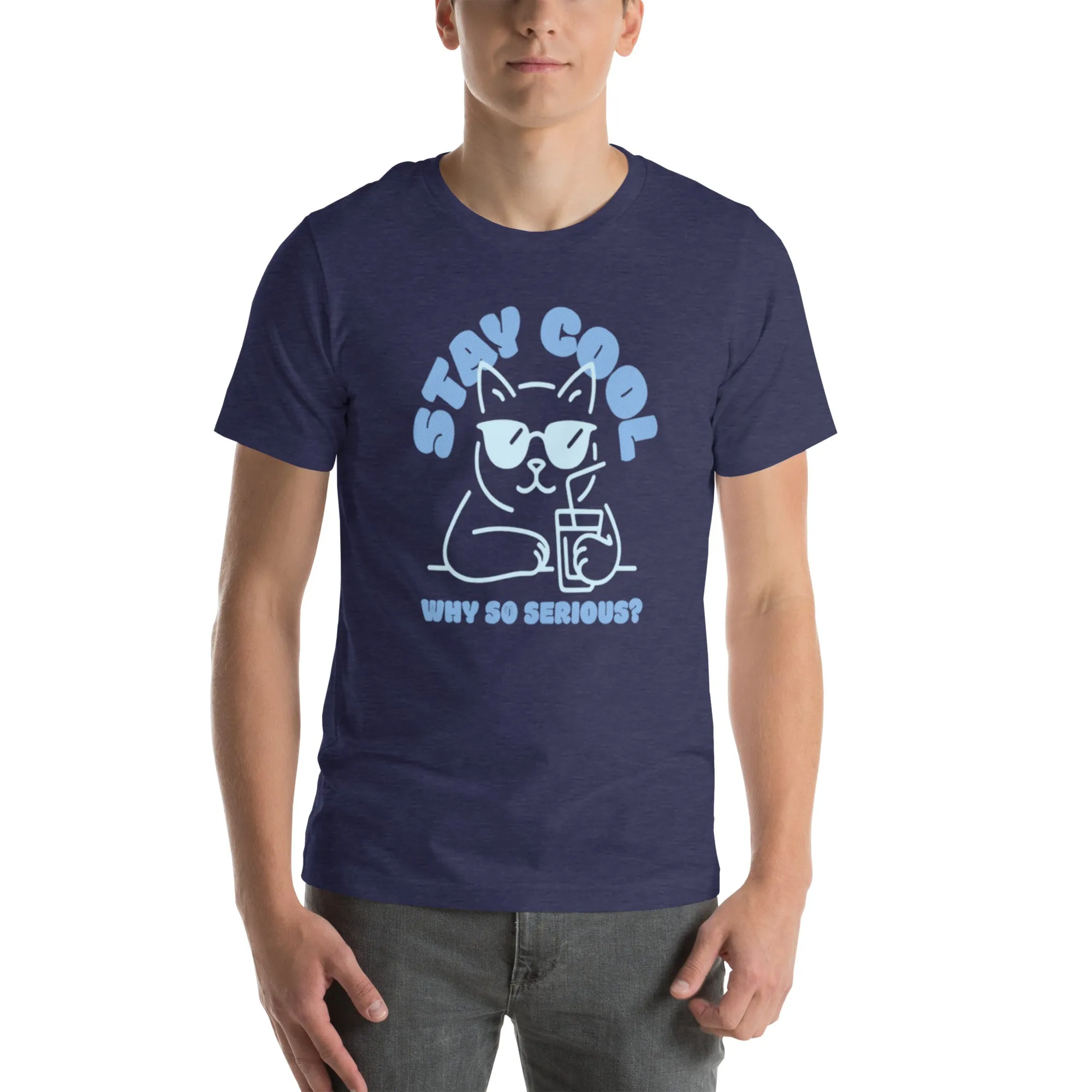 Chill Cat T-Shirt | Funny 'Why So Serious?' Cool Cat Graphic for Pet Lovers & Casual Wear