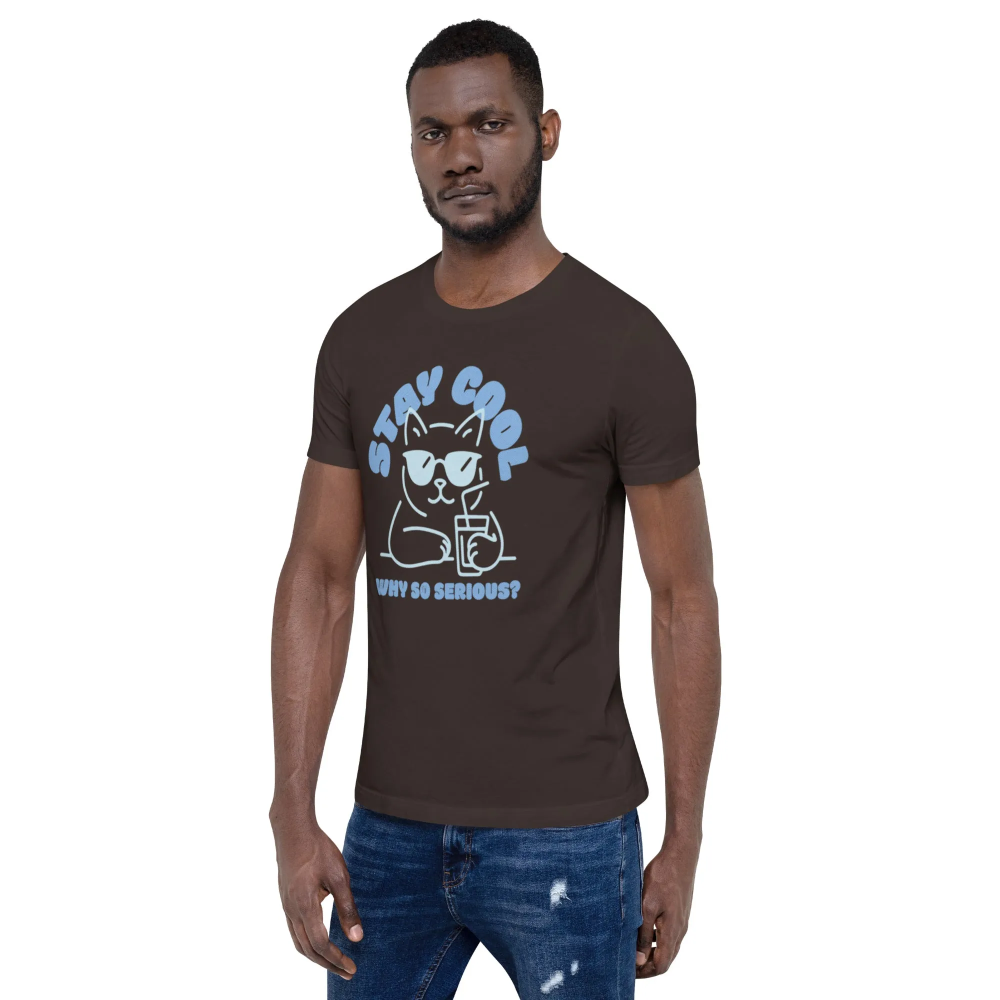 Chill Cat T-Shirt | Funny 'Why So Serious?' Cool Cat Graphic for Pet Lovers & Casual Wear