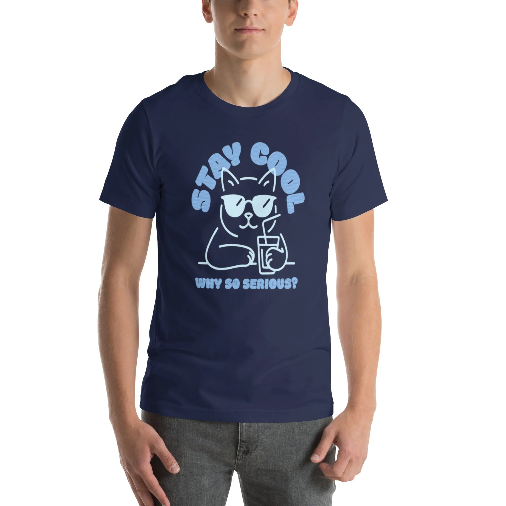Chill Cat T-Shirt | Funny 'Why So Serious?' Cool Cat Graphic for Pet Lovers & Casual Wear
