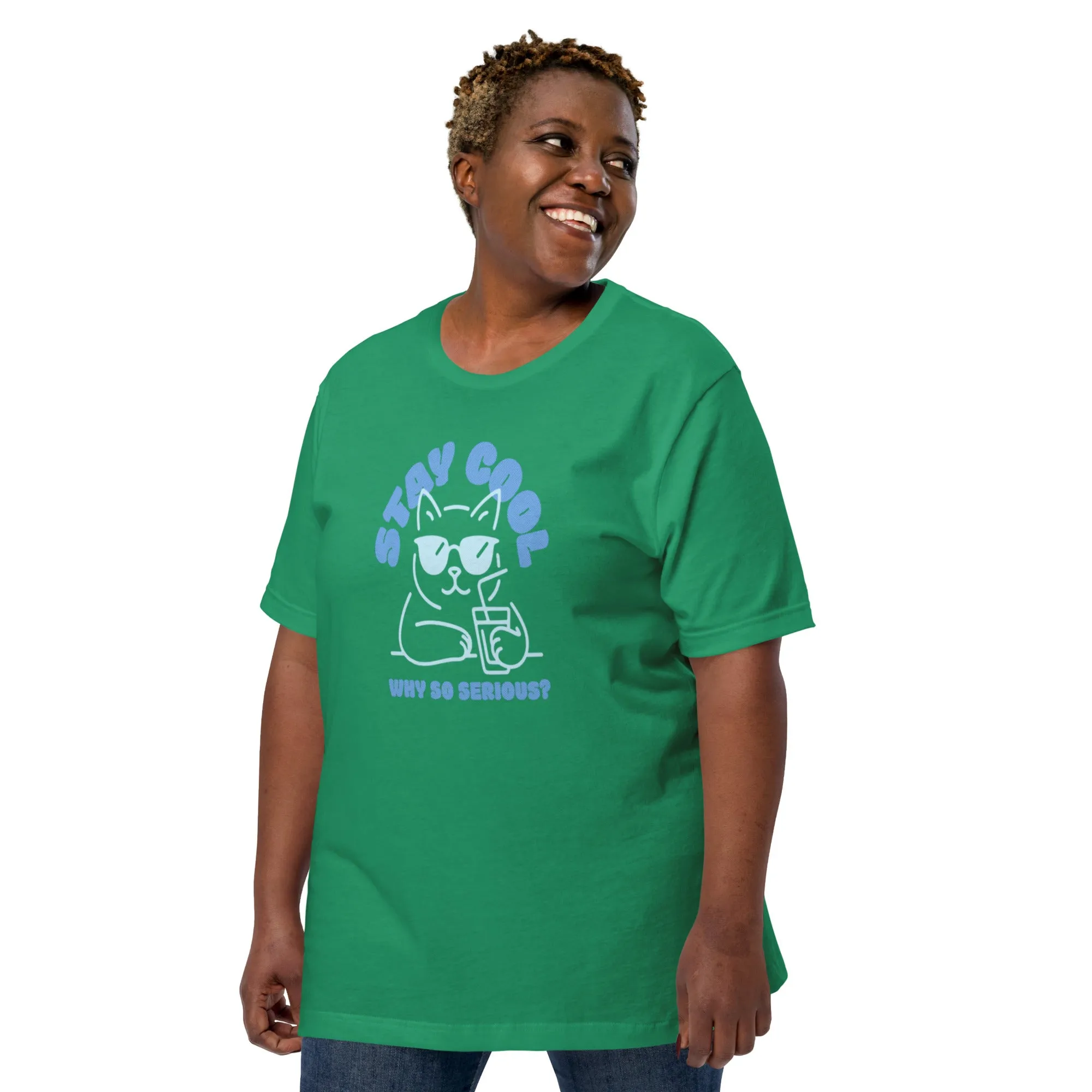 Chill Cat T-Shirt | Funny 'Why So Serious?' Cool Cat Graphic for Pet Lovers & Casual Wear