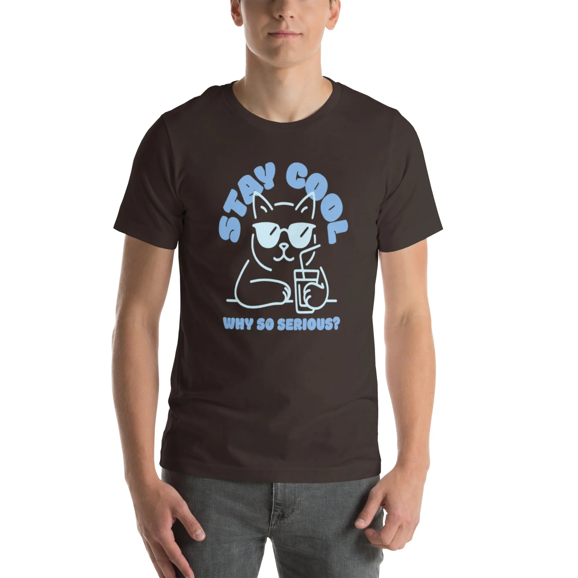 Chill Cat T-Shirt | Funny 'Why So Serious?' Cool Cat Graphic for Pet Lovers & Casual Wear