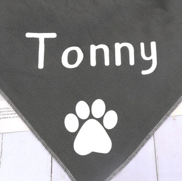 Custom Dog Blanket, Pet Blanket, Personalized Pet Blanket, Gray Paw Print Puppy Blanket, Personalized Dog Blanket, Puppy Cat Kiten Blanket