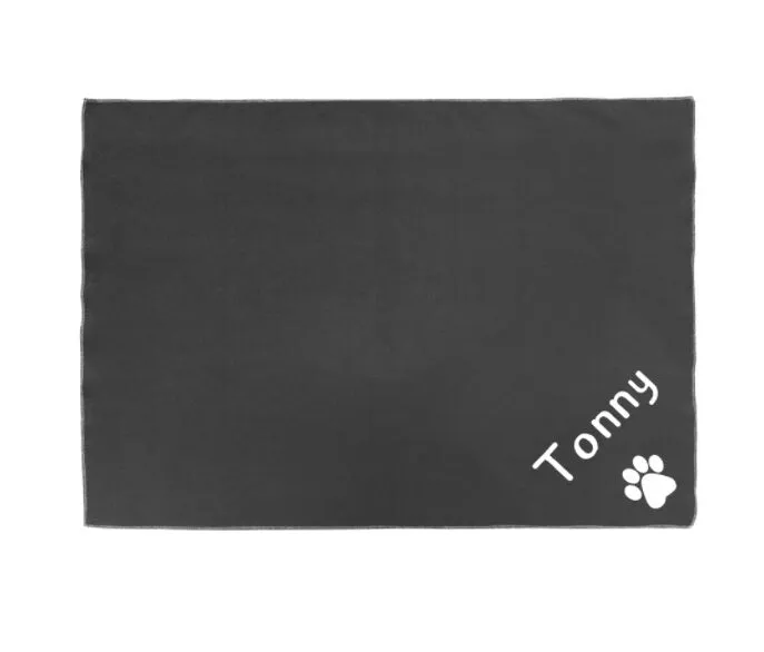 Custom Dog Blanket, Pet Blanket, Personalized Pet Blanket, Gray Paw Print Puppy Blanket, Personalized Dog Blanket, Puppy Cat Kiten Blanket
