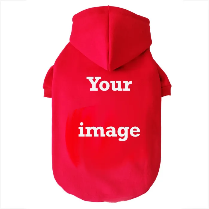 Custom Photo Cotton Warm Pet Cloth With Hat Thick Winter Hoody For Pet