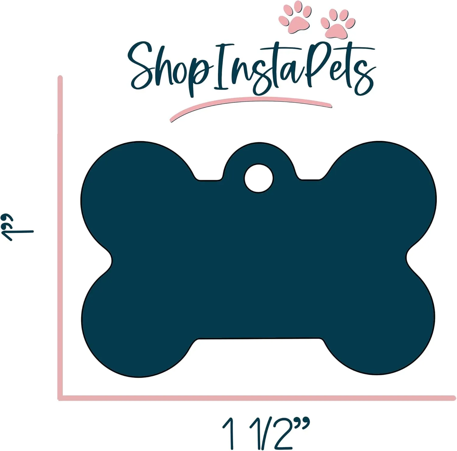 Cute Pink Minnie Bow Double Sided Pet Id Dog Tag Personalized for Your Pet