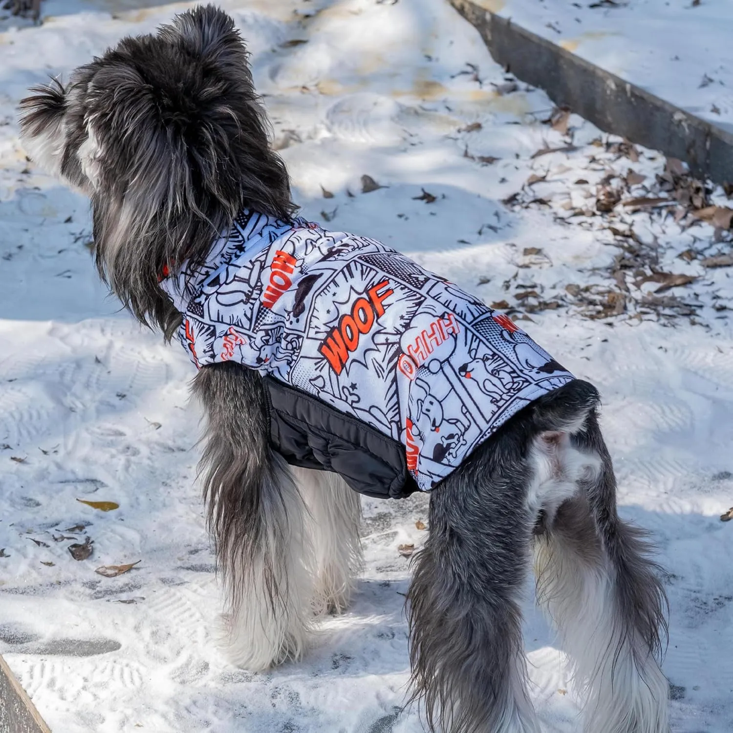 CuteBone Winter Dog Jacket - Reversible, Windproof, Waterproof, Thick Soft Coat with Leash Hole for Small to Large Dogs
