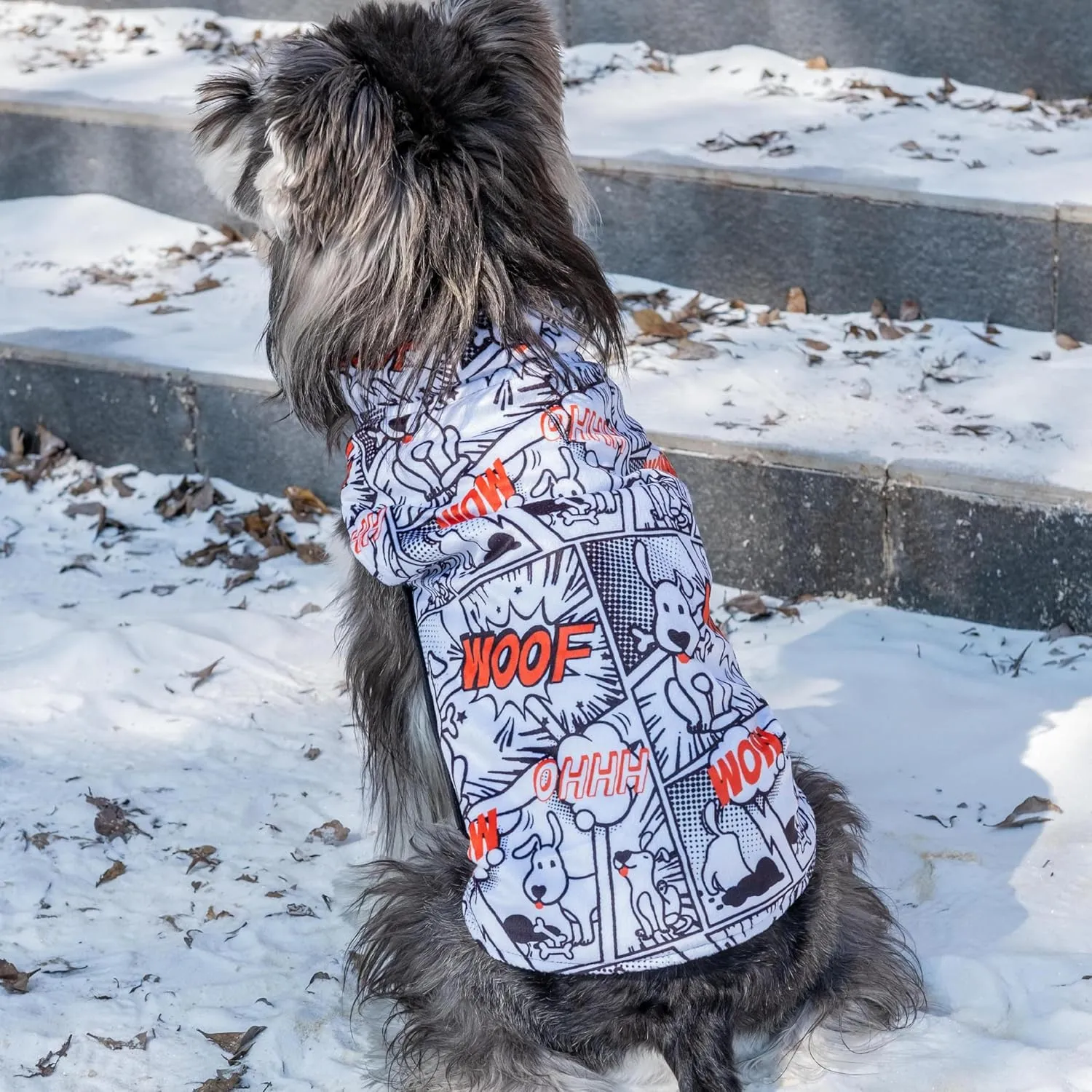 CuteBone Winter Dog Jacket - Reversible, Windproof, Waterproof, Thick Soft Coat with Leash Hole for Small to Large Dogs