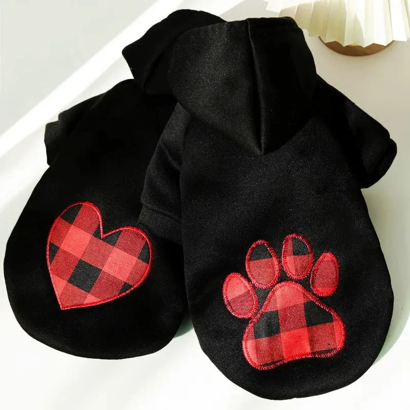 Dog Clothes For Winter Warm Pet Dog Clothes for Large Dogs Fashion Puppy Sweaters Cute Print Cat Hoodies Soft Pet Kitten Outfits Bulldog Clothes