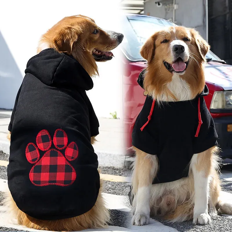 Dog Clothes For Winter Warm Pet Dog Clothes for Large Dogs Fashion Puppy Sweaters Cute Print Cat Hoodies Soft Pet Kitten Outfits Bulldog Clothes